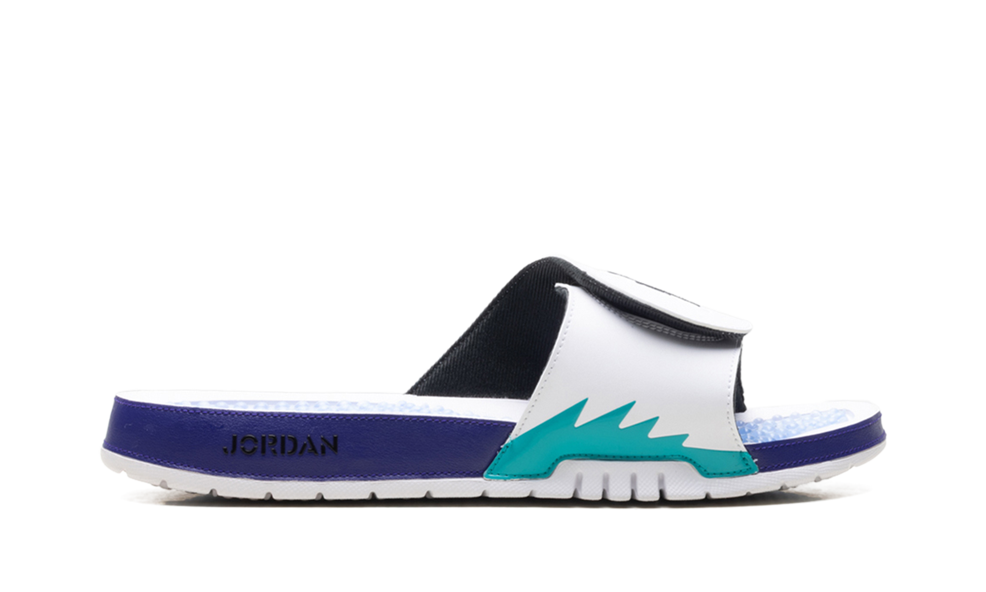Jordan Hydro 5 Retro Slide White New Emerald Grape Ice Black 555501 103