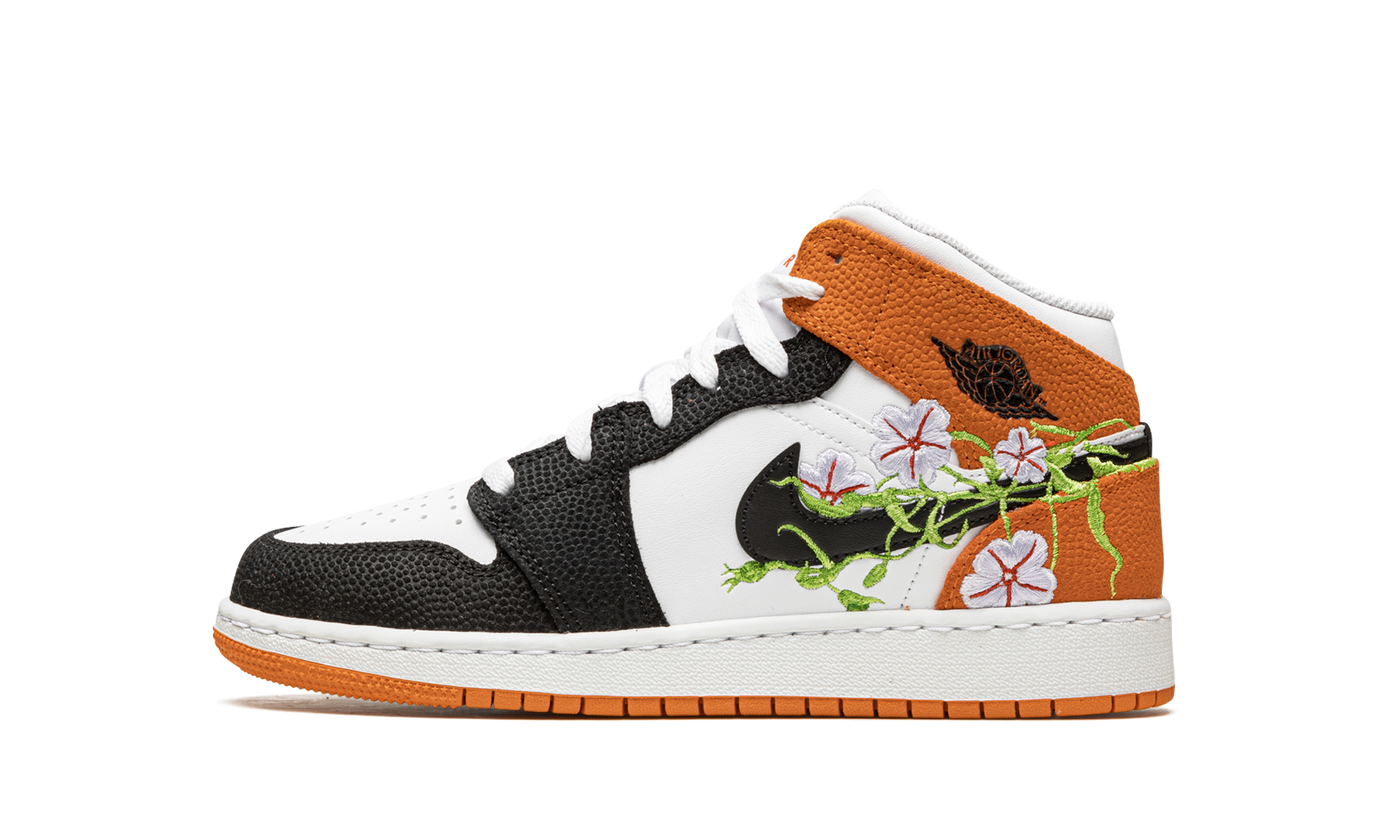 Air Jordan 1 Mid GS Basketball Blossom DQ8390 100