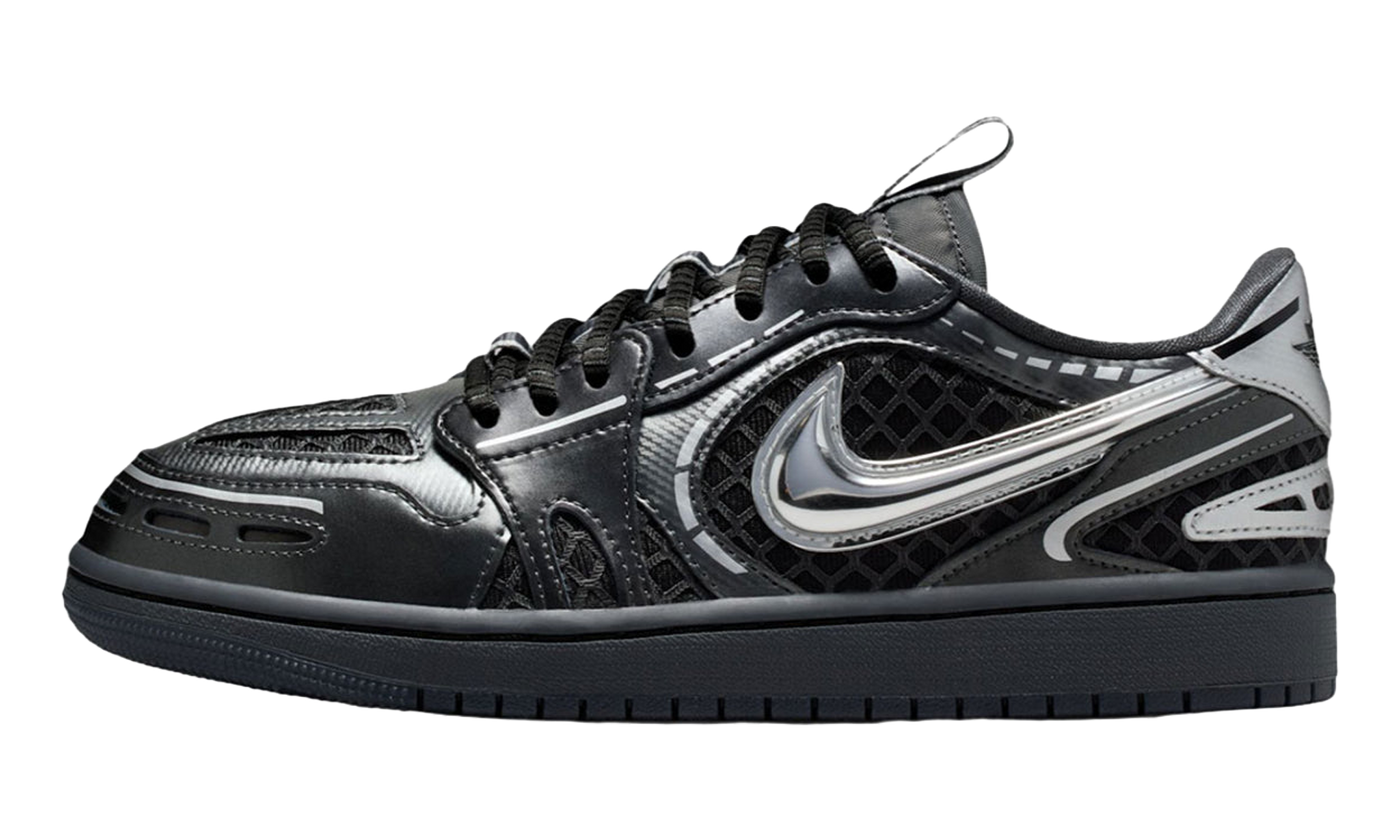 Jordan 1 Low Method of Make V3 WMNS Black Metallic Silver HQ2186 001