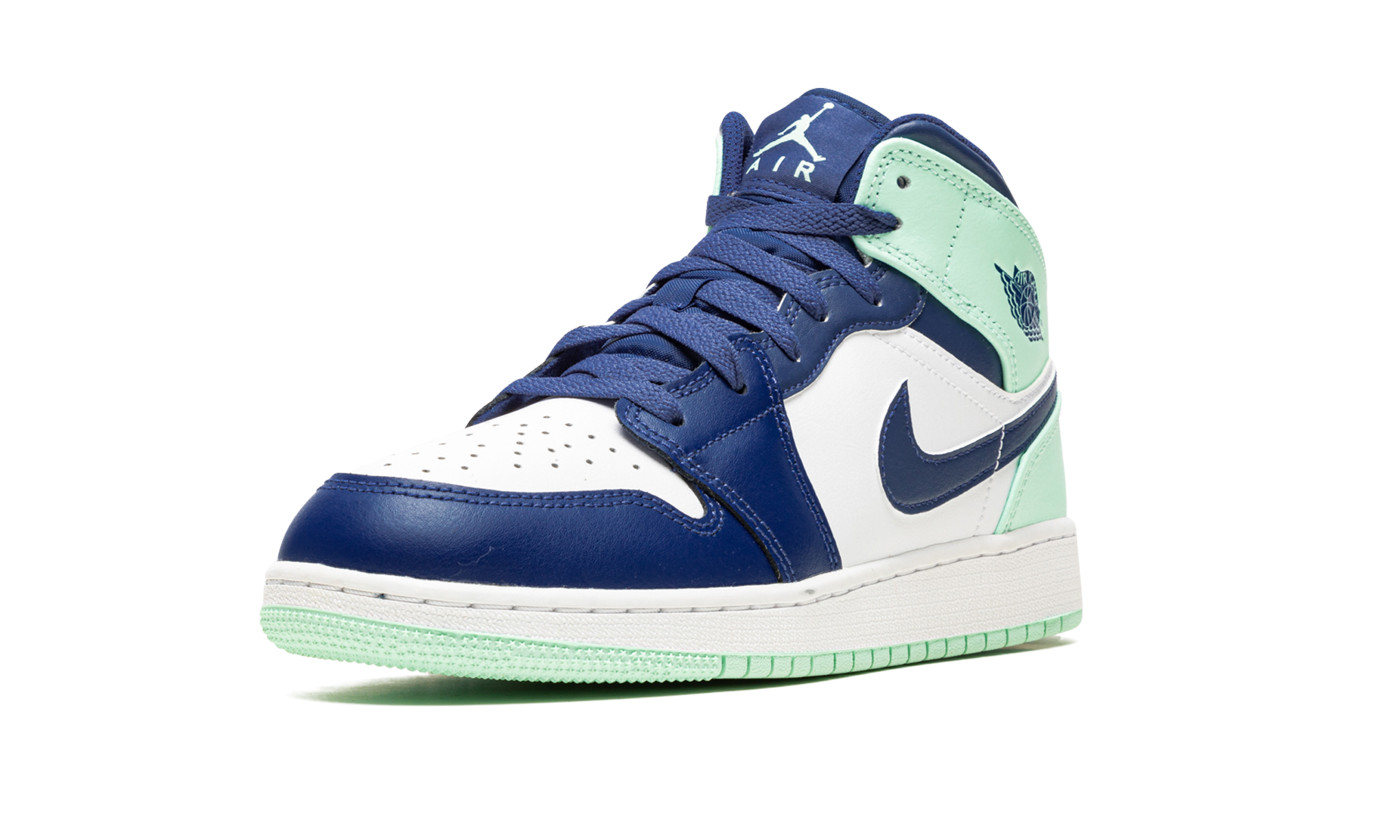 Air Jordan 1 Mid GS Blue Mint 554725 413