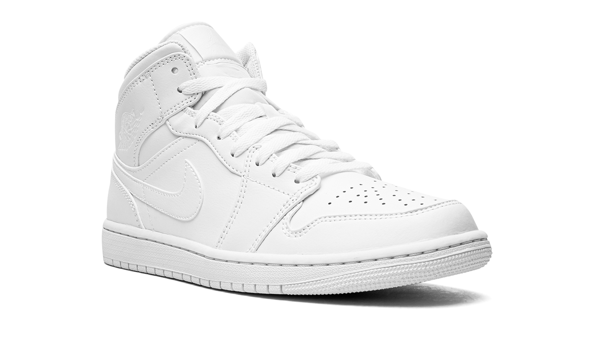 Air Jordan 1 Mid Triple White 554724 136