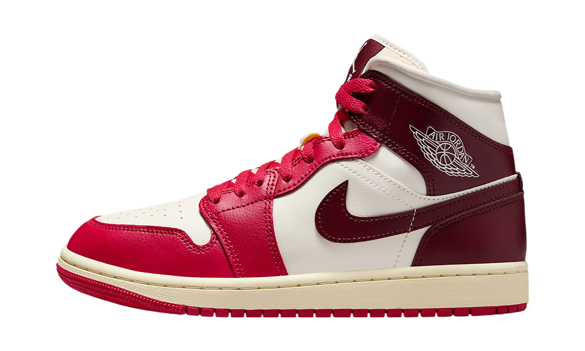 Air Jordan 1 Mid WMNS Red/White BQ6472 119