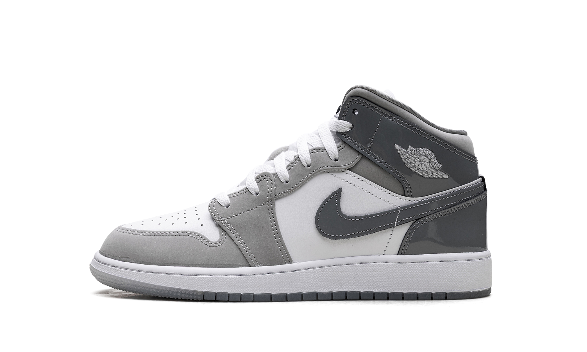 Jordan 1 Mid GS White Medium Cool Grey HF3193 100