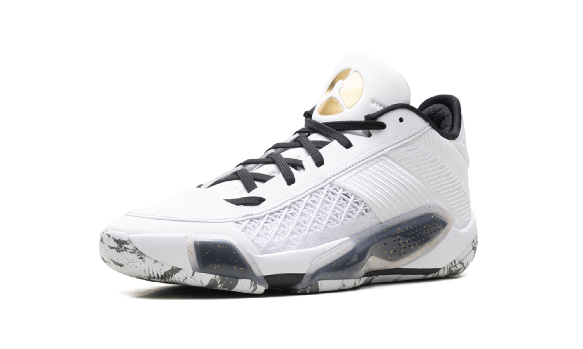 Jordan 38 Low White Metallic Gold Black FD2326 107