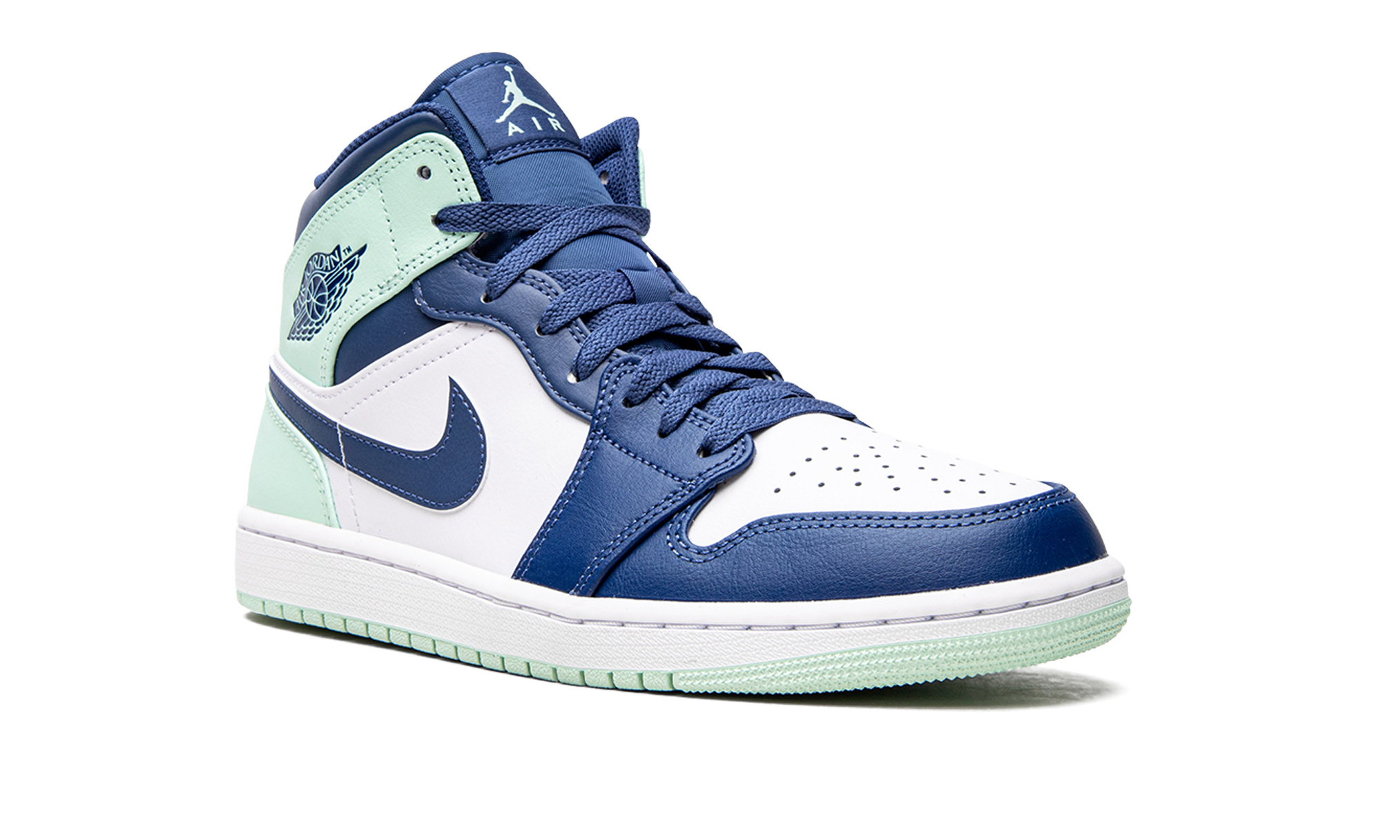 Air Jordan 1 Mid Blue Mint 554724 413