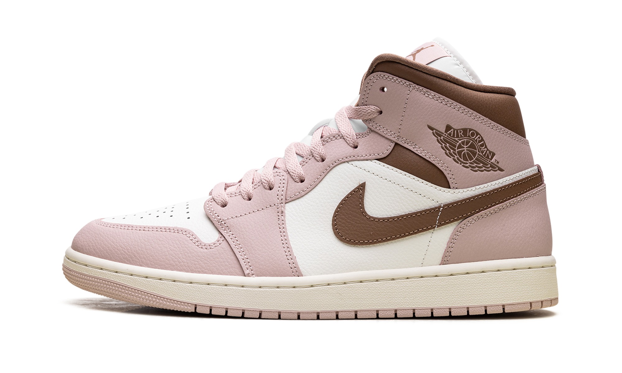 Jordan 1 Mid WMNS Pink Oxford Brown BQ6472 620