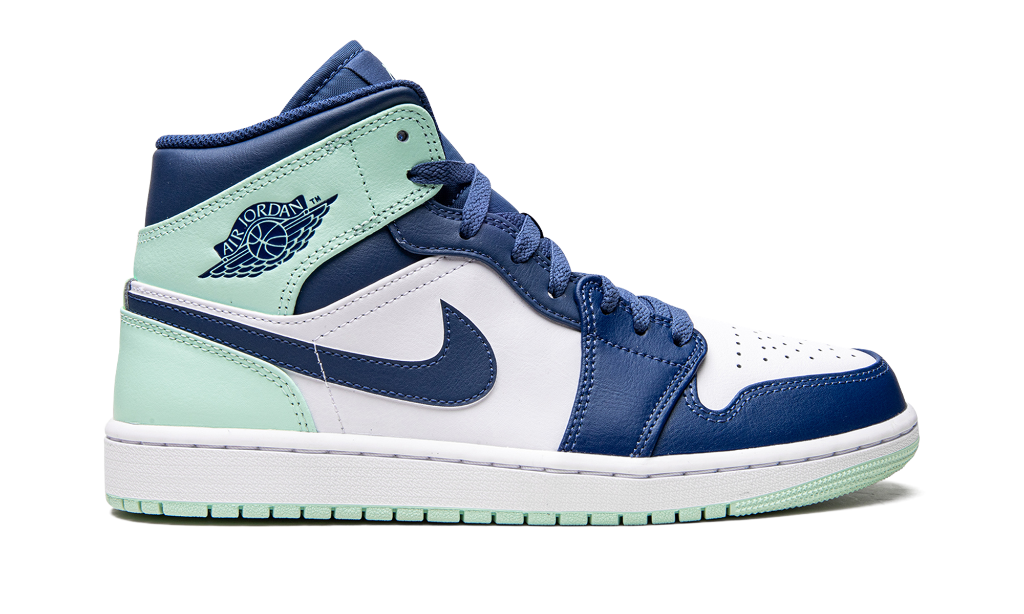 Air Jordan 1 Mid Blue Mint 554724 413
