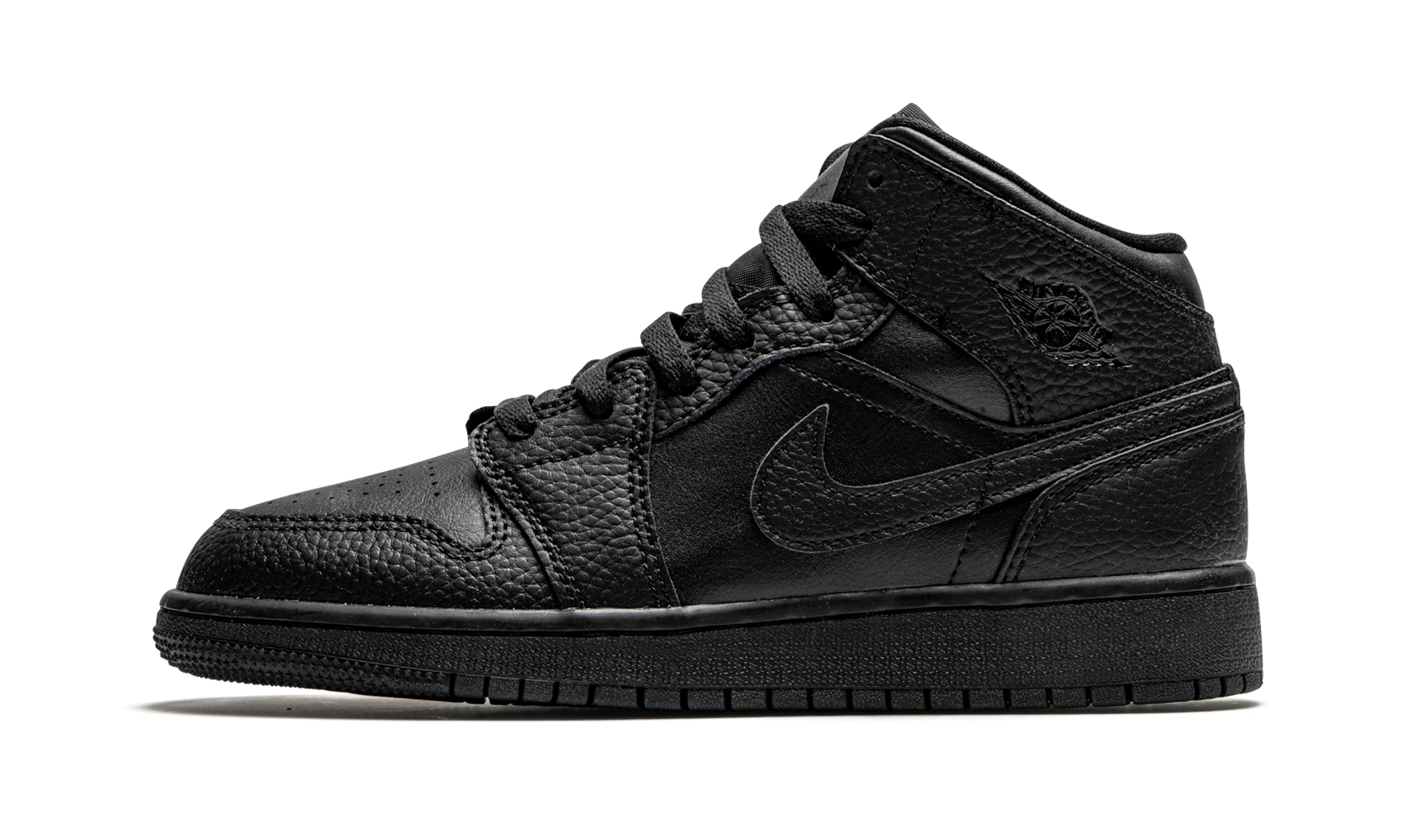 Air Jordan 1 Mid GS Triple Black 554725 091