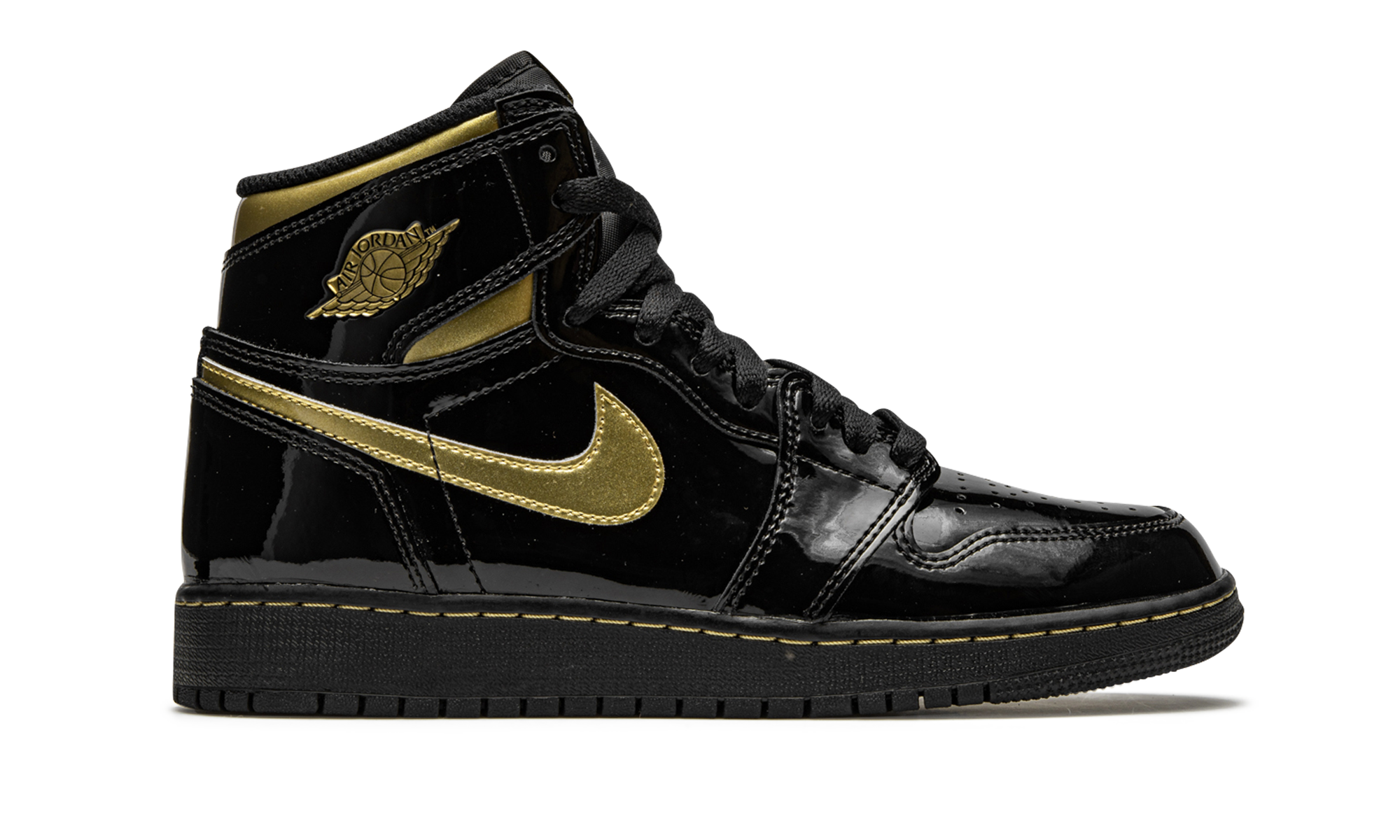 Air Jordan 1 Retro High OG GS Black Metallic Gold 575441 032