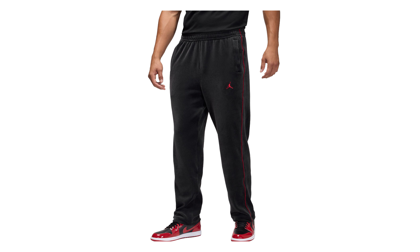 Jordan Brooklyn Velour Track Trousers Black / Gym Red HV1872 010