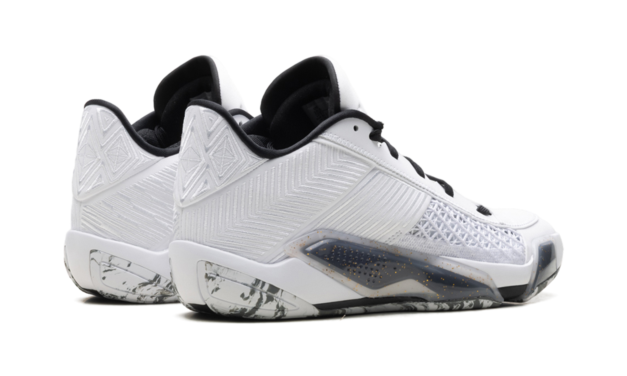 Jordan 38 Low White Metallic Gold Black FD2326 107