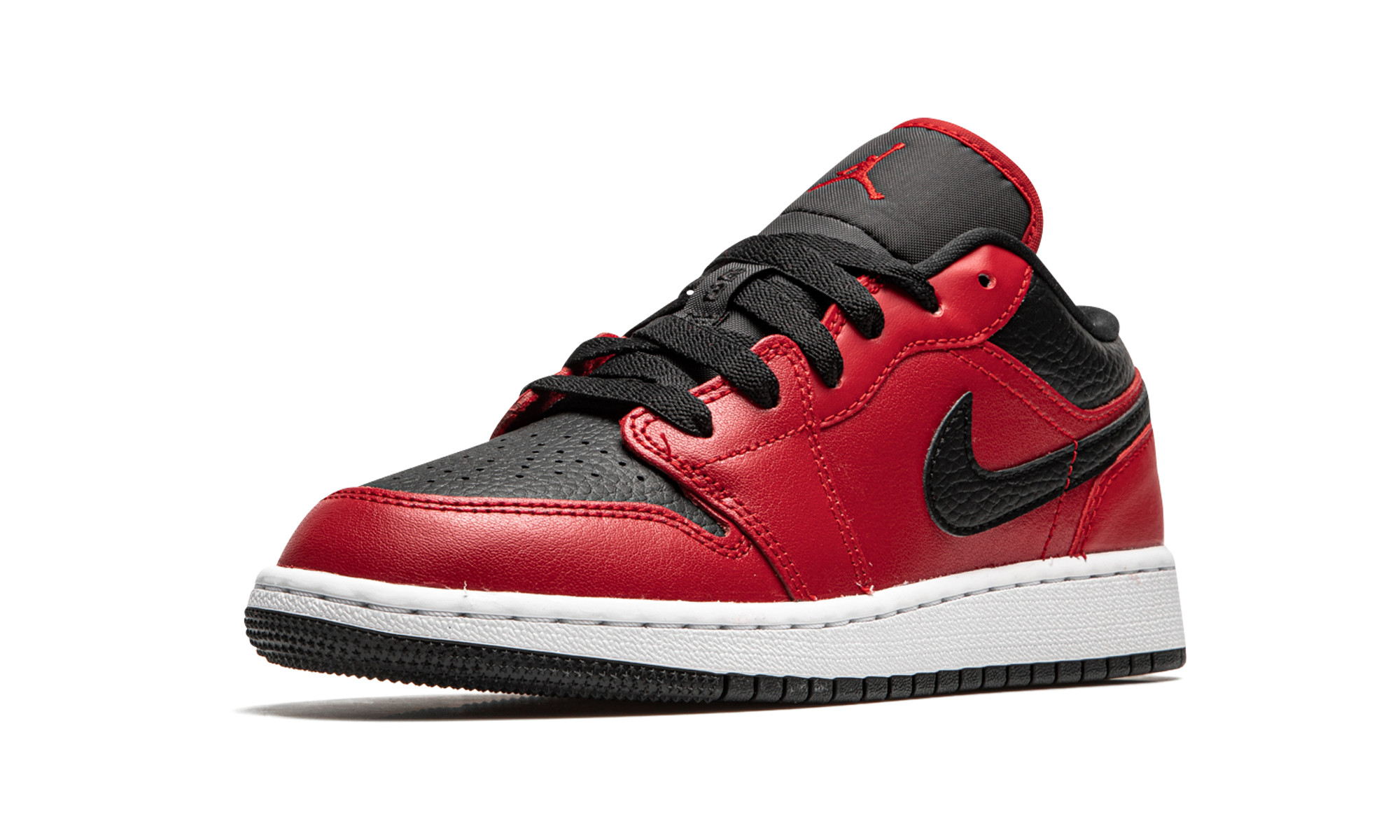 Air Jordan 1 Low GS Black Pebbled 553560 605