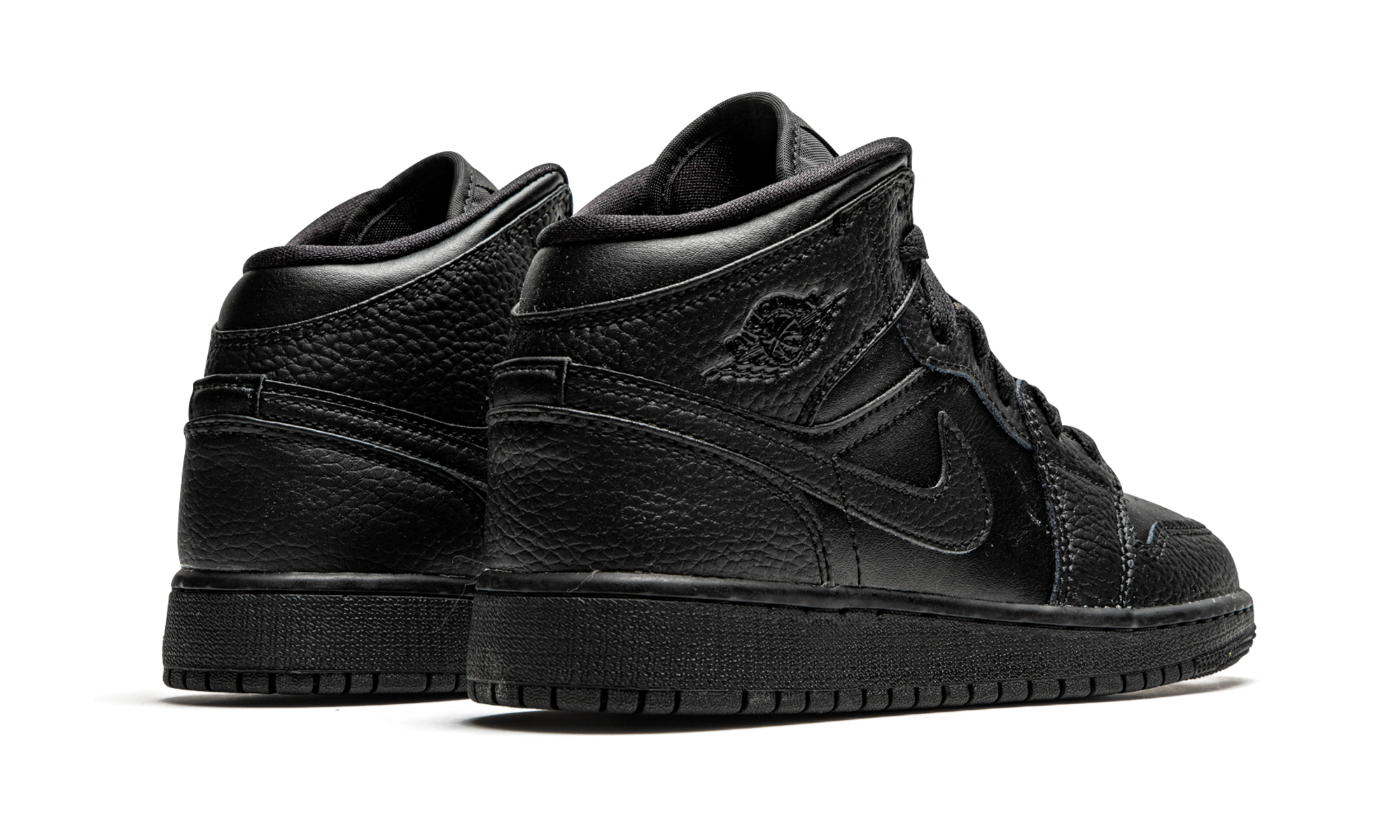 Air Jordan 1 Mid GS Triple Black 554725 091