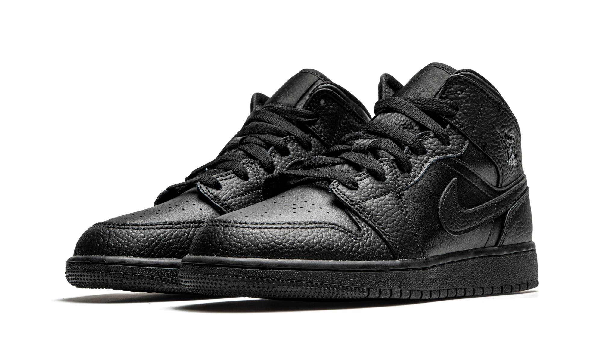 Air Jordan 1 Mid GS Triple Black 554725 091