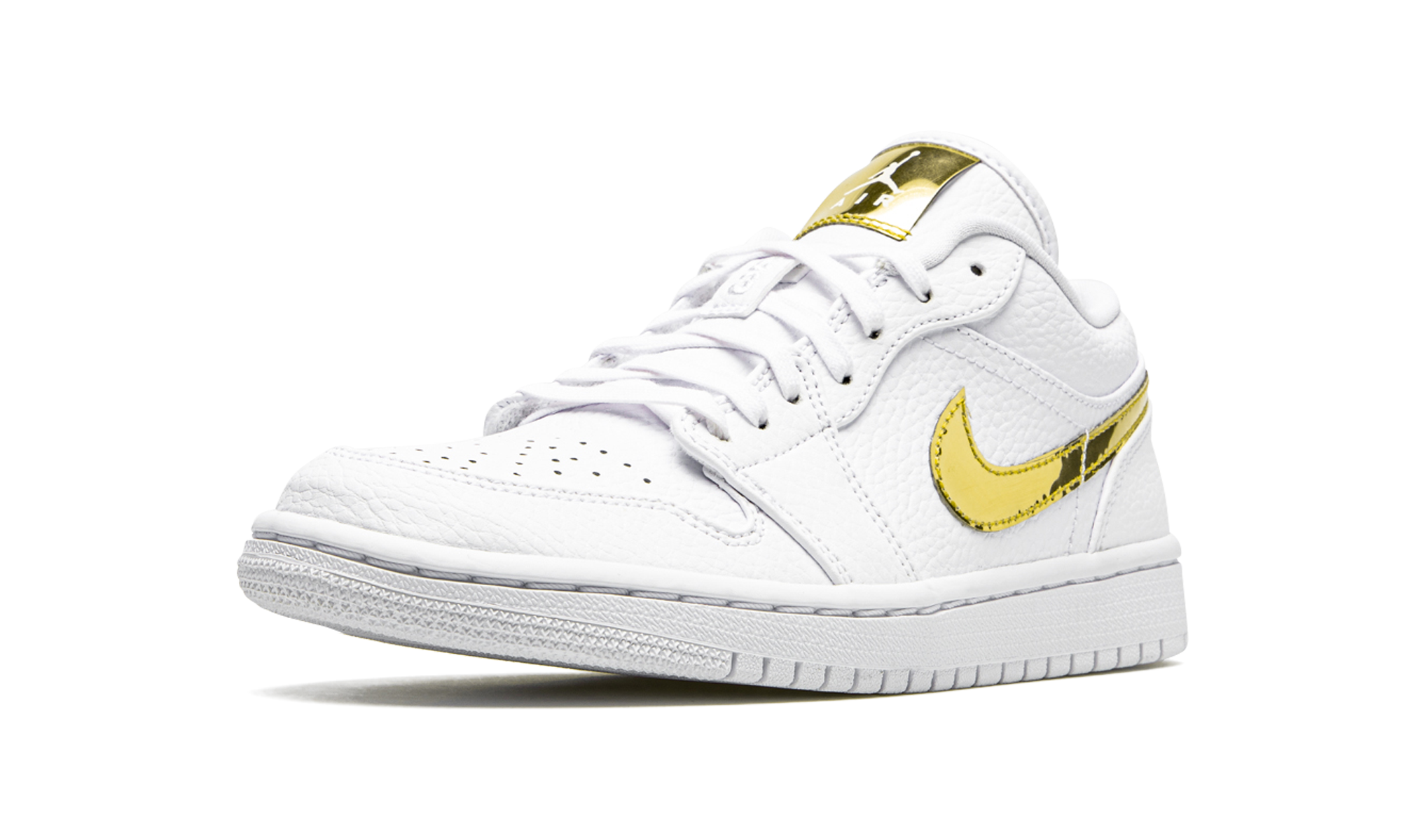 AIR JORDAN 1 Low SE WMNS White Metallic Gold CZ4776 100