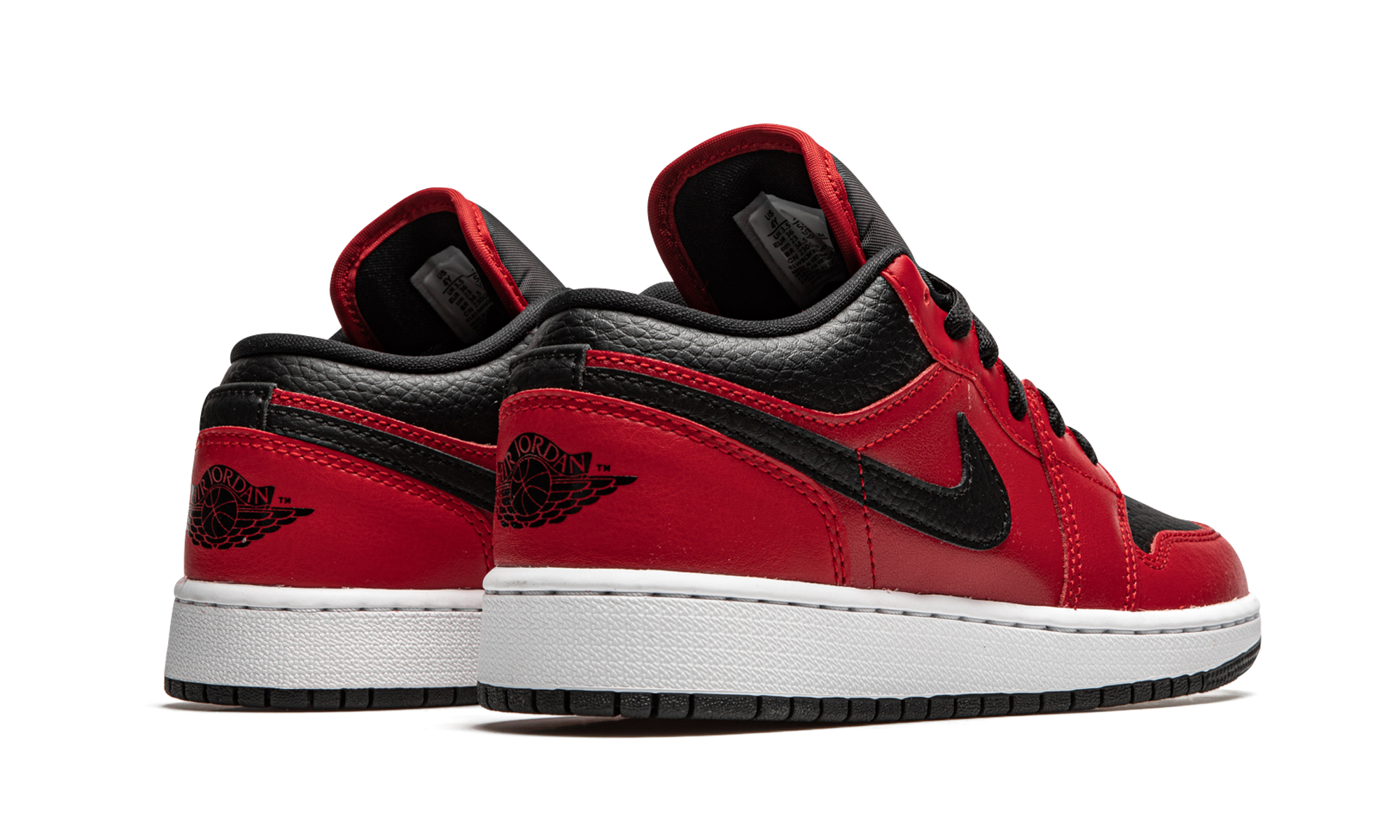 Air Jordan 1 Low GS Black Pebbled 553560 605
