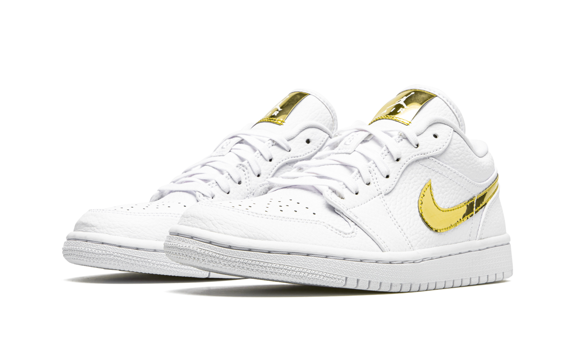 AIR JORDAN 1 Low SE WMNS White Metallic Gold CZ4776 100