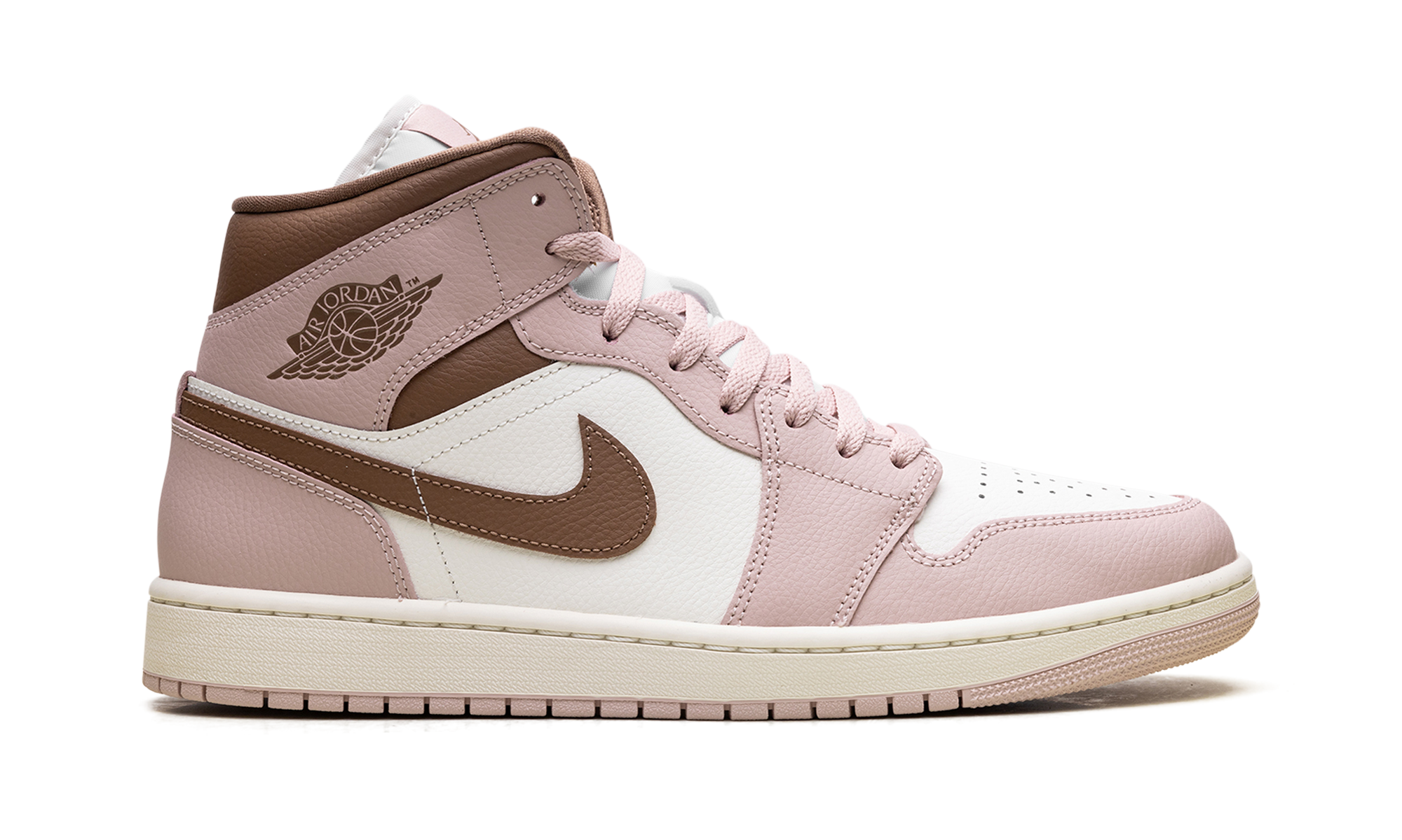 Jordan 1 Mid WMNS Pink Oxford Brown BQ6472 620