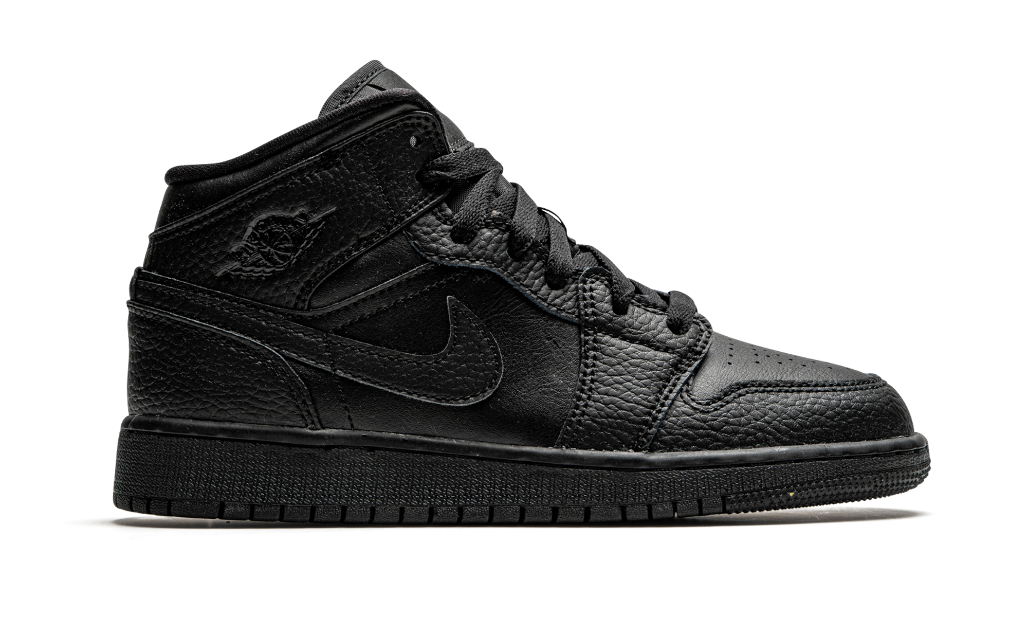 Air Jordan 1 Mid GS Triple Black 554725 091
