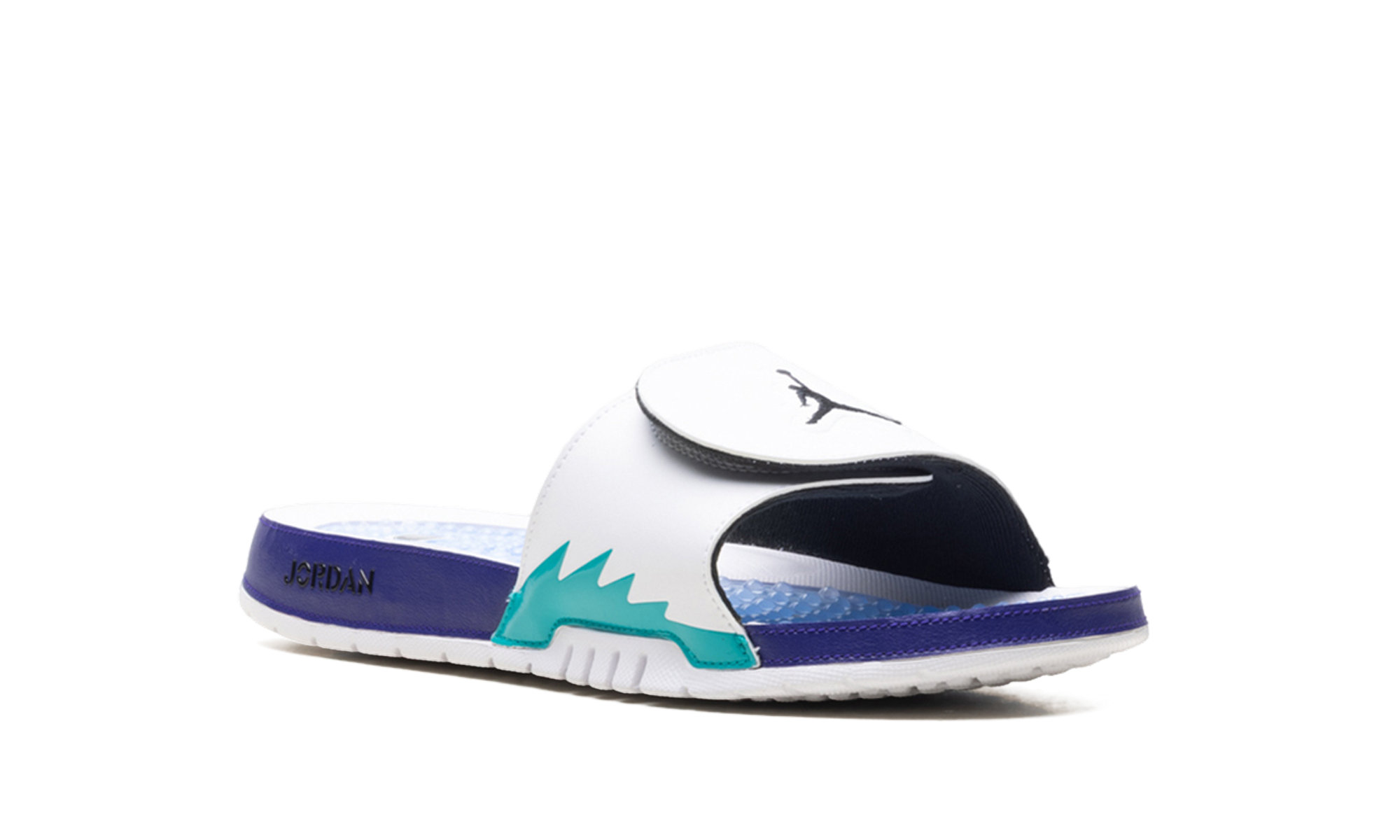 Jordan Hydro 5 Retro Slide White New Emerald Grape Ice Black 555501 103