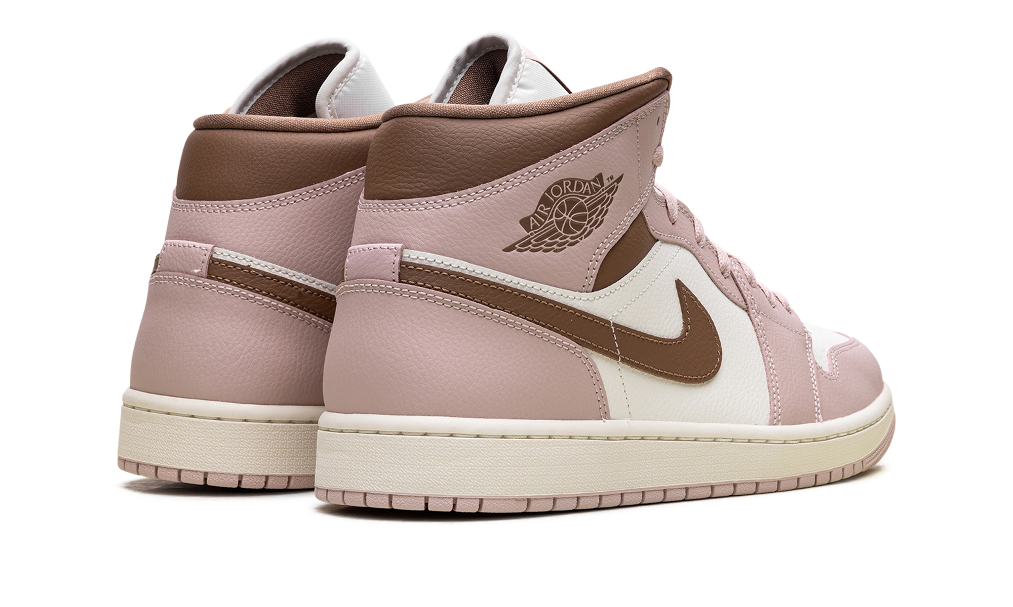 Jordan 1 Mid WMNS Pink Oxford Brown BQ6472 620
