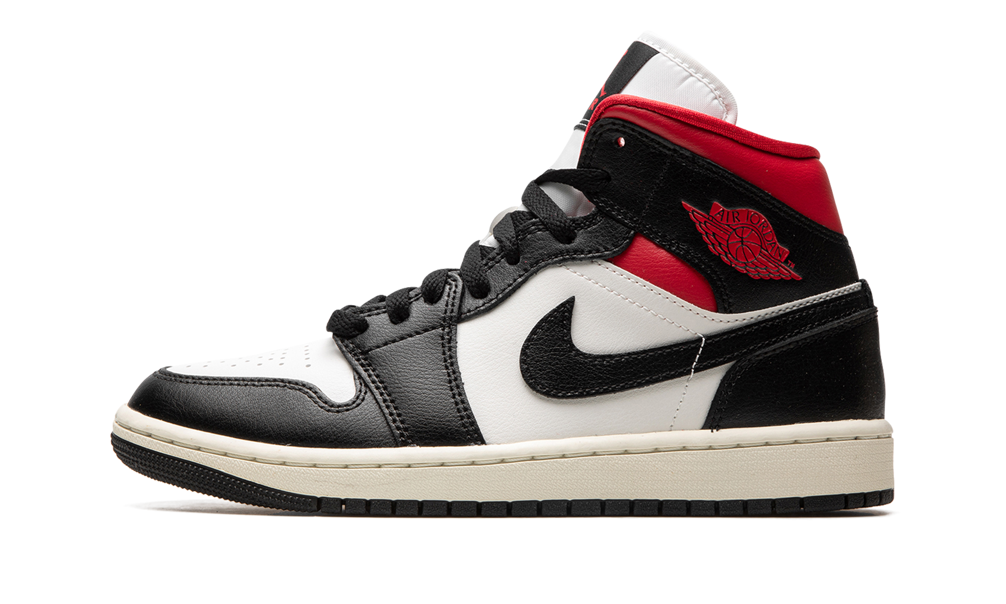 AIR JORDAN 1 MID WMNS Black / Gym Red / Sail BQ6472 061
