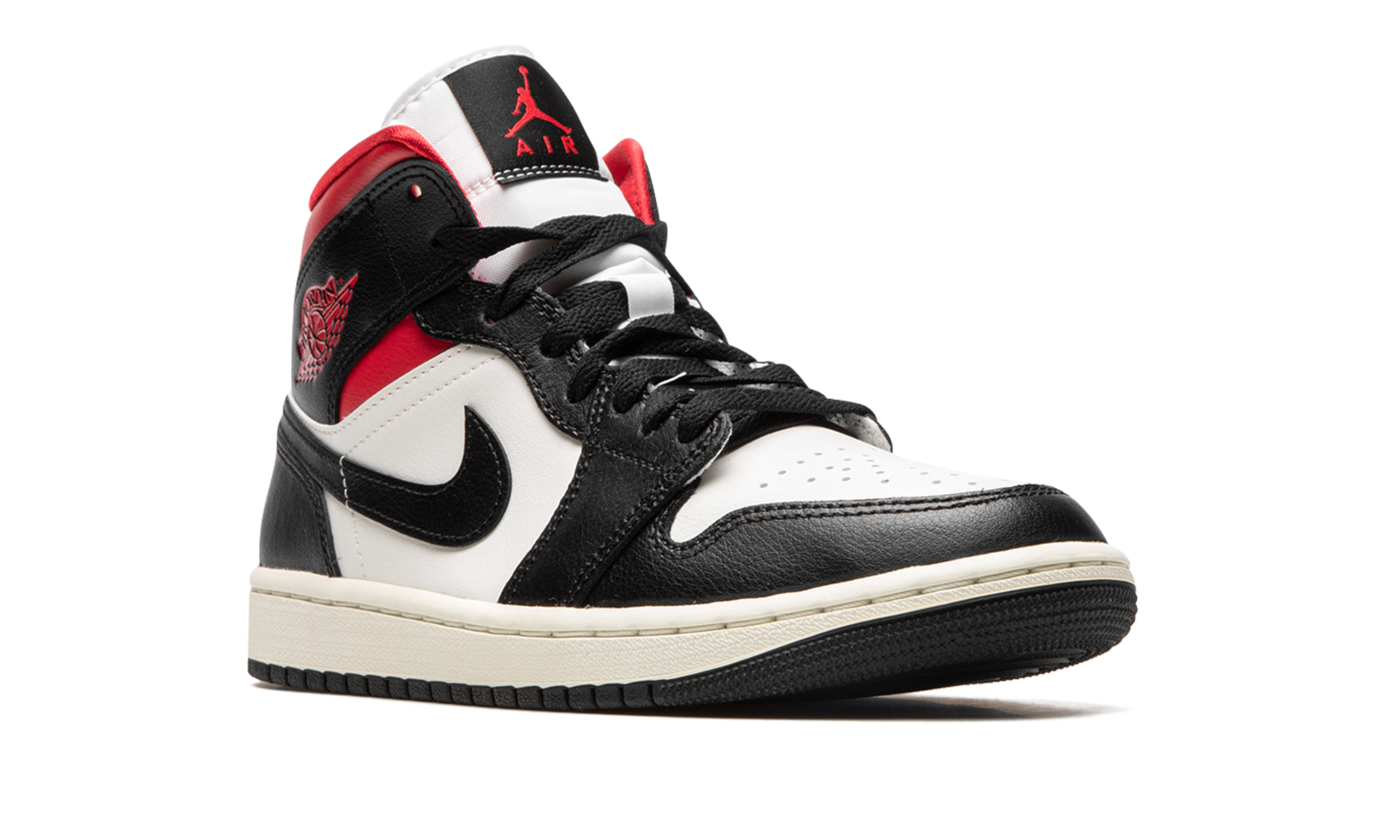 AIR JORDAN 1 MID WMNS Black / Gym Red / Sail BQ6472 061