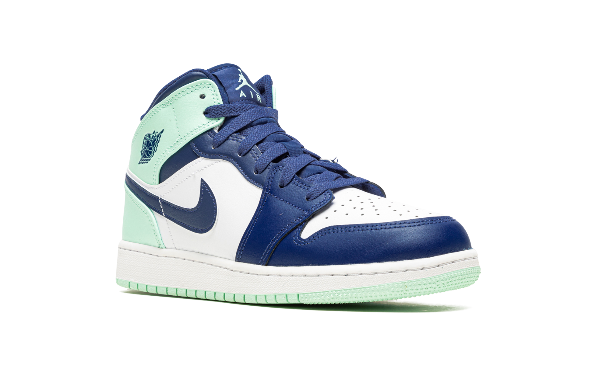 Air Jordan 1 Mid GS Blue Mint 554725 413