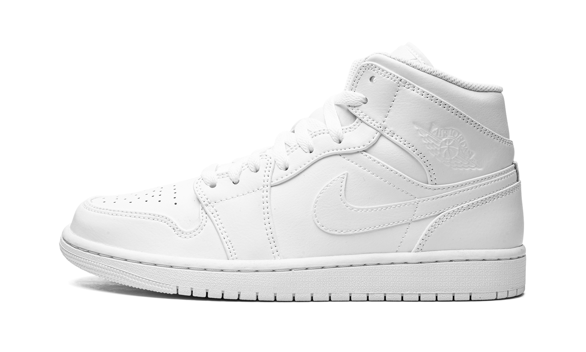 Air Jordan 1 Mid Triple White 554724 136