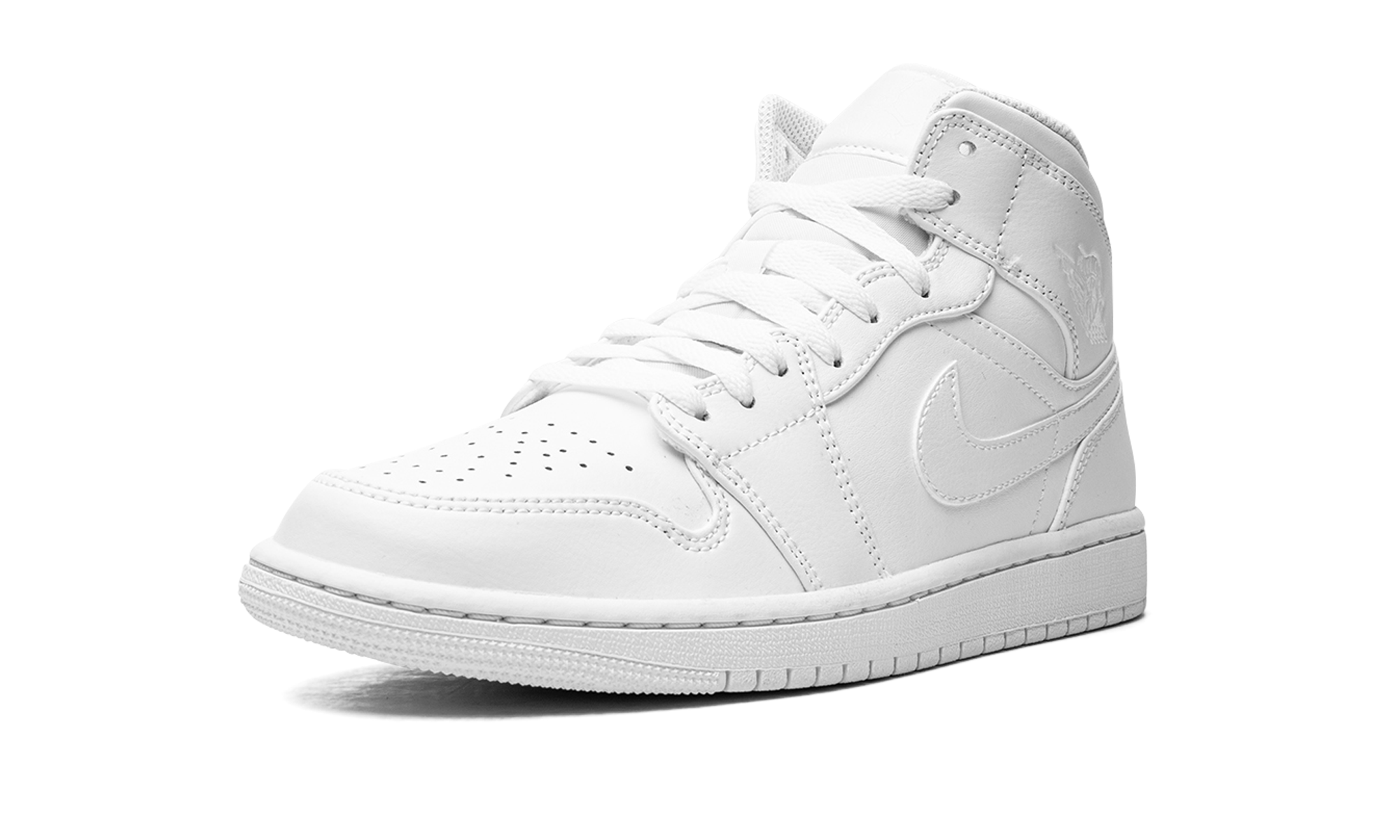 Air Jordan 1 Mid Triple White 554724 136