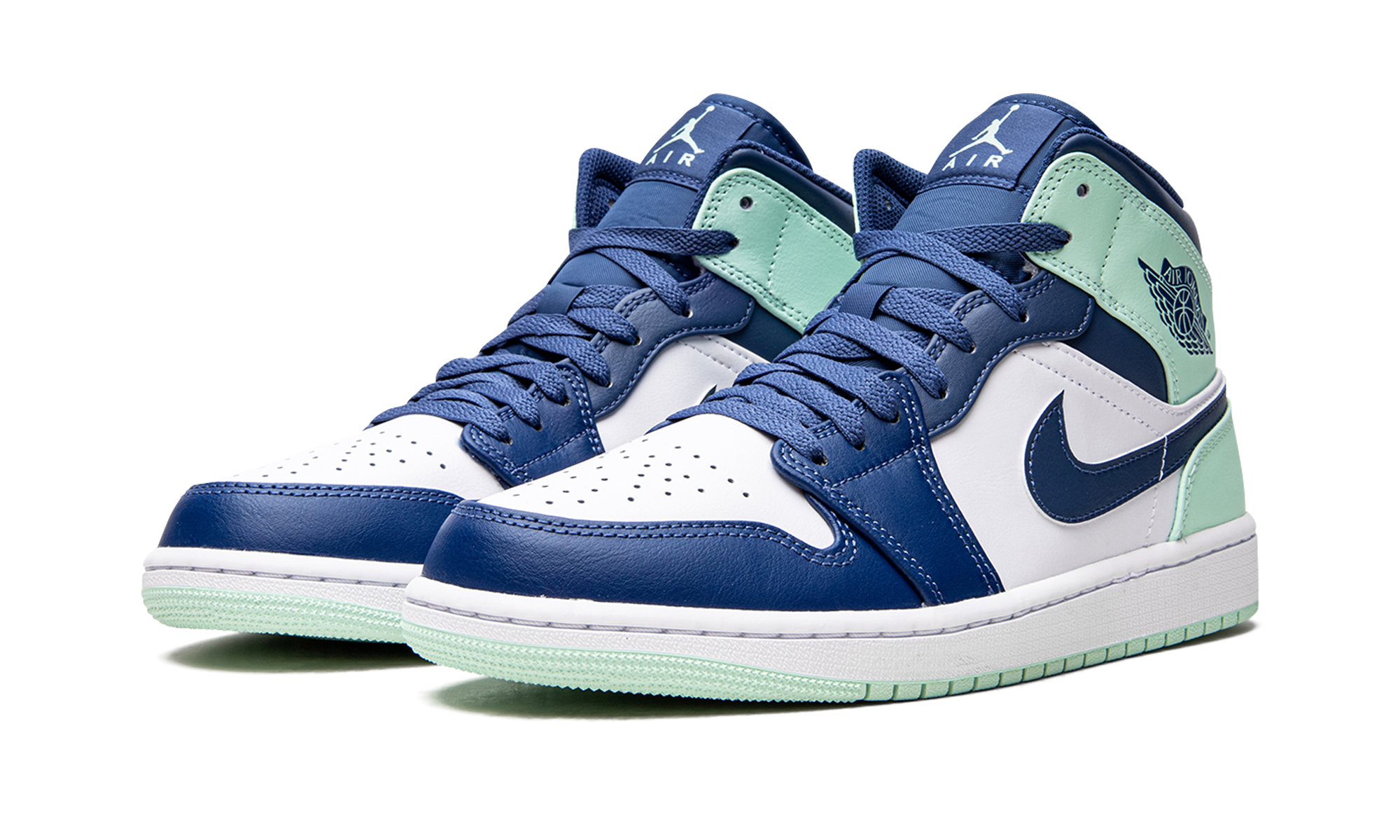 Air Jordan 1 Mid Blue Mint 554724 413