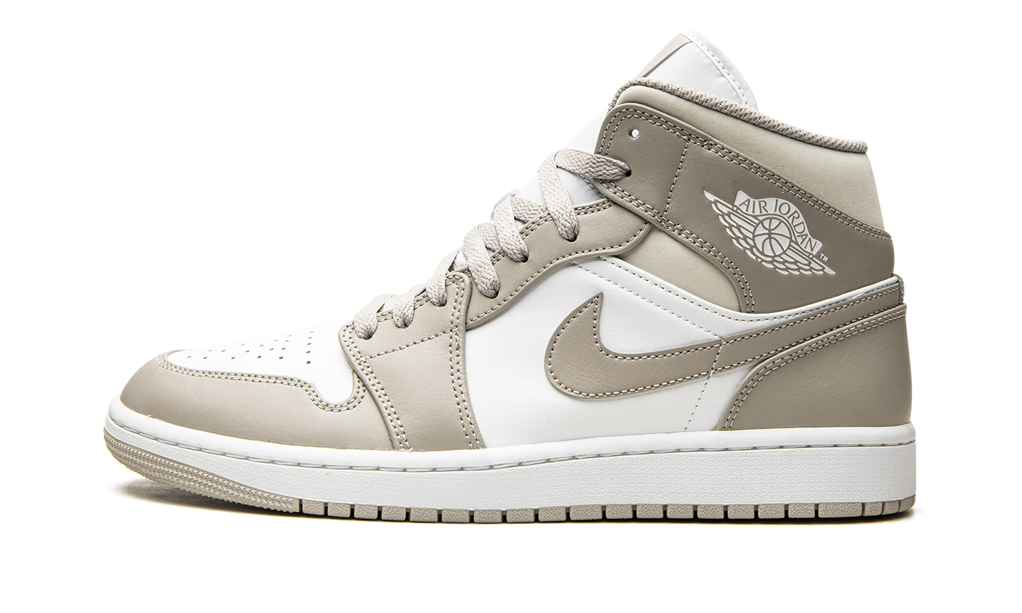 Air Jordan 1 Mid Linen / College Grey 554724 082