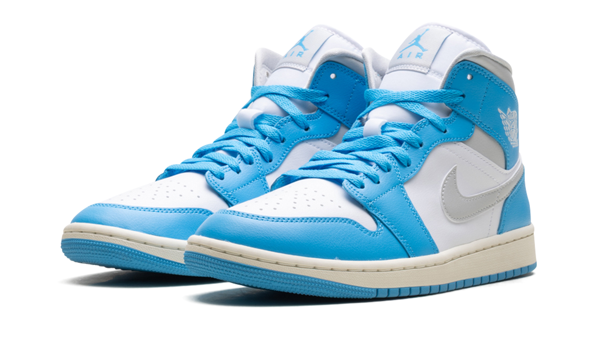 Jordan 1 Mid WMNS Dark Powder Blue White Sail Neutral Grey BQ6472 400