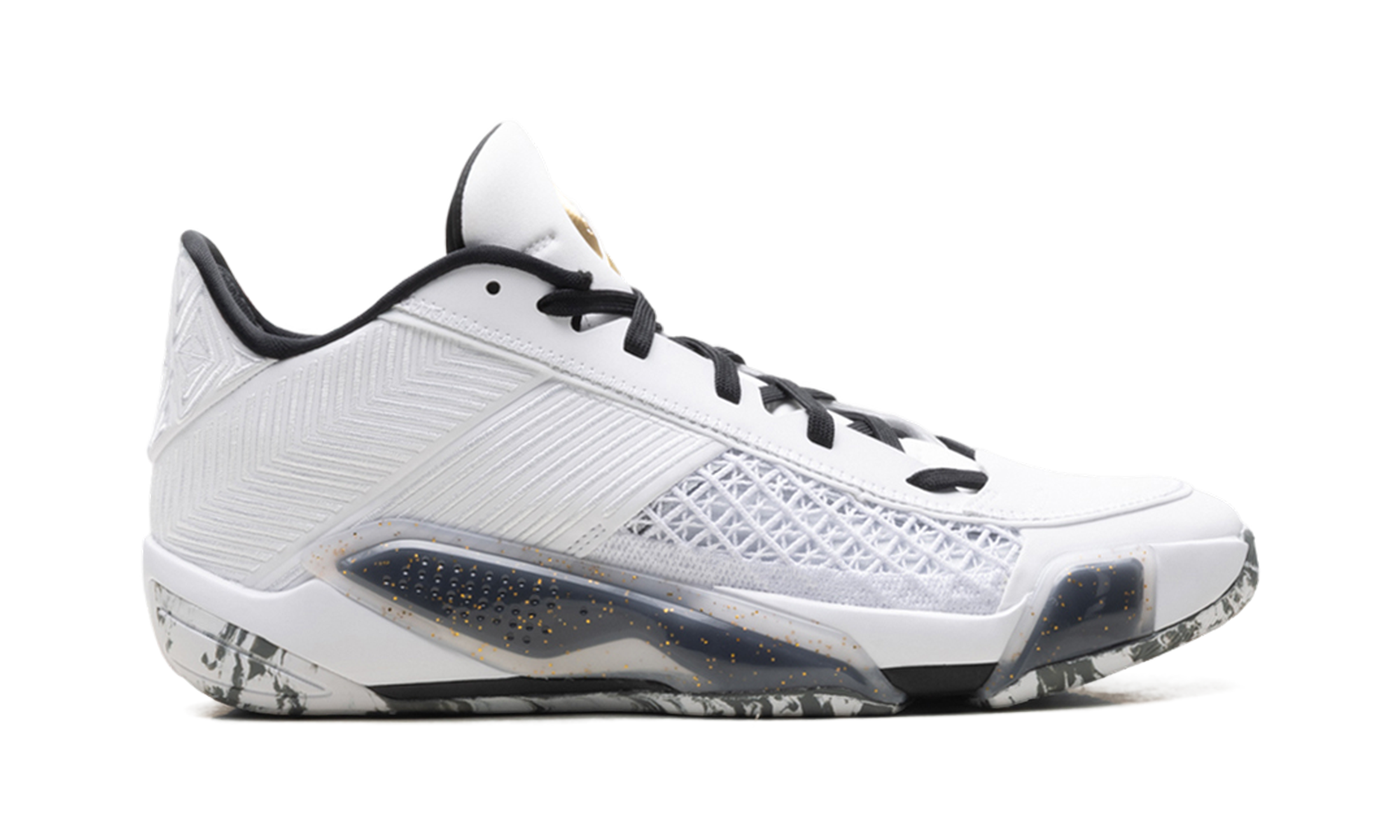 Jordan 38 Low White Metallic Gold Black FD2326 107