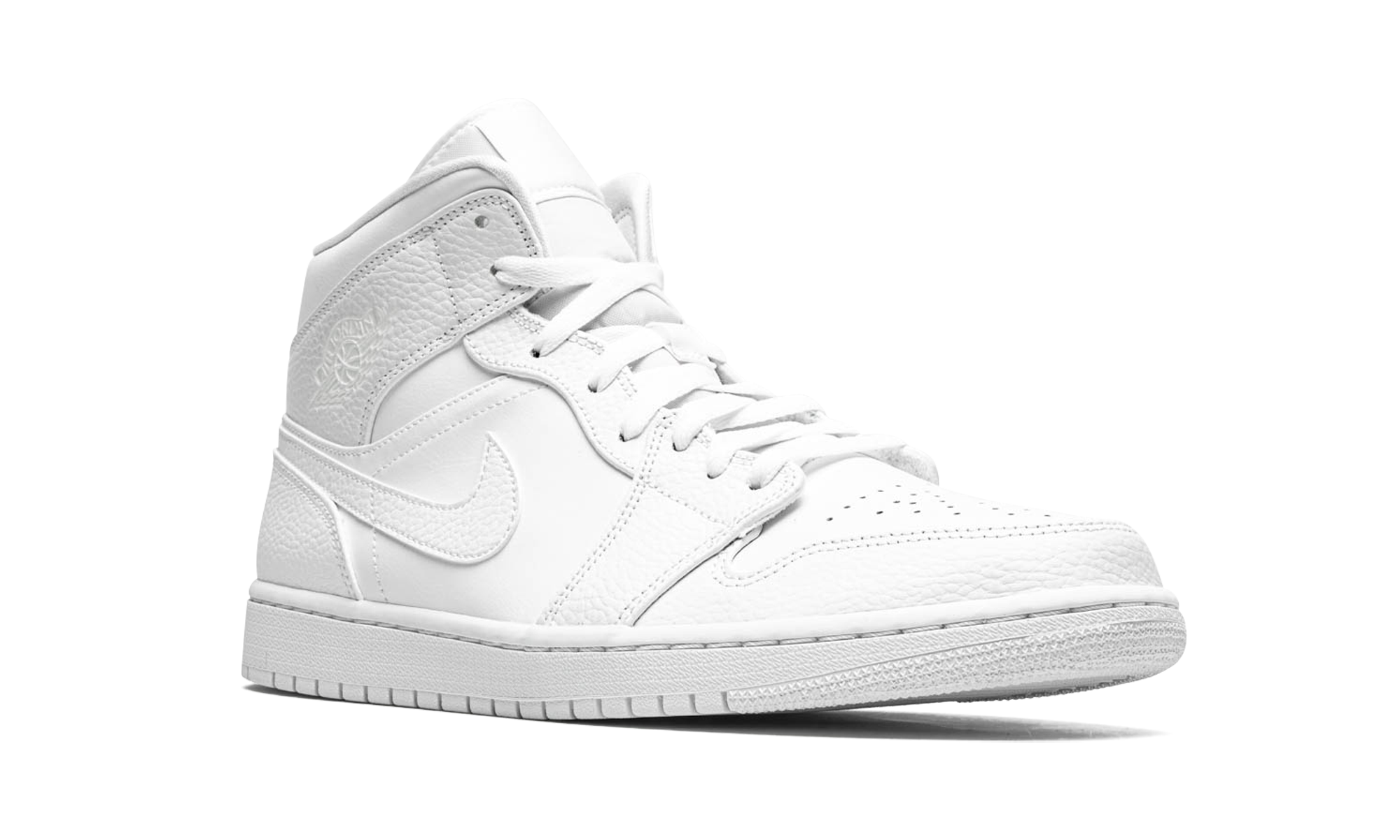Air Jordan 1 Mid Triple White 554724 130