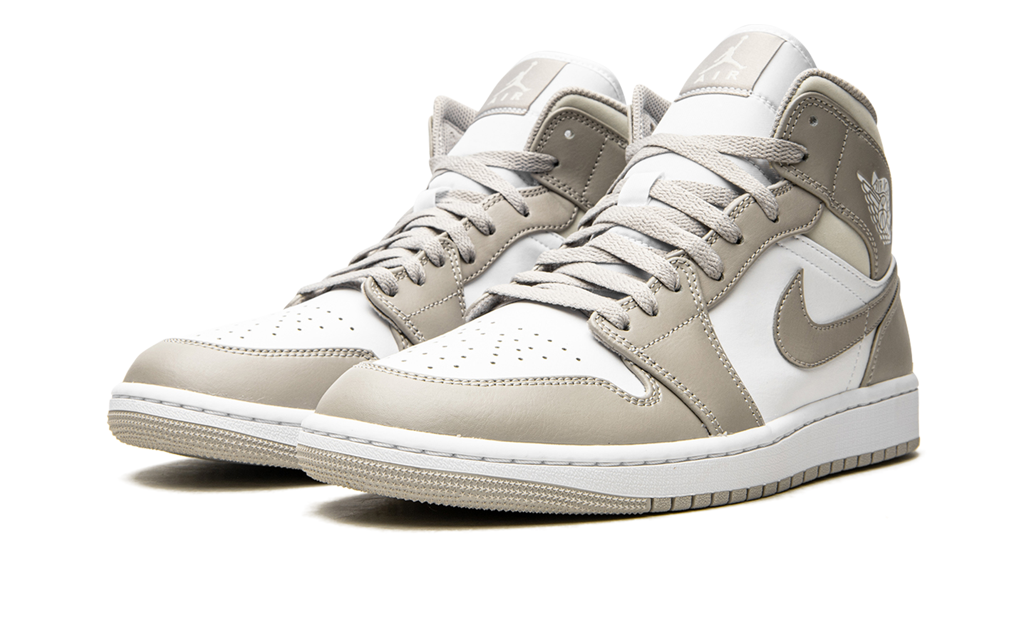 Air Jordan 1 Mid Linen / College Grey 554724 082