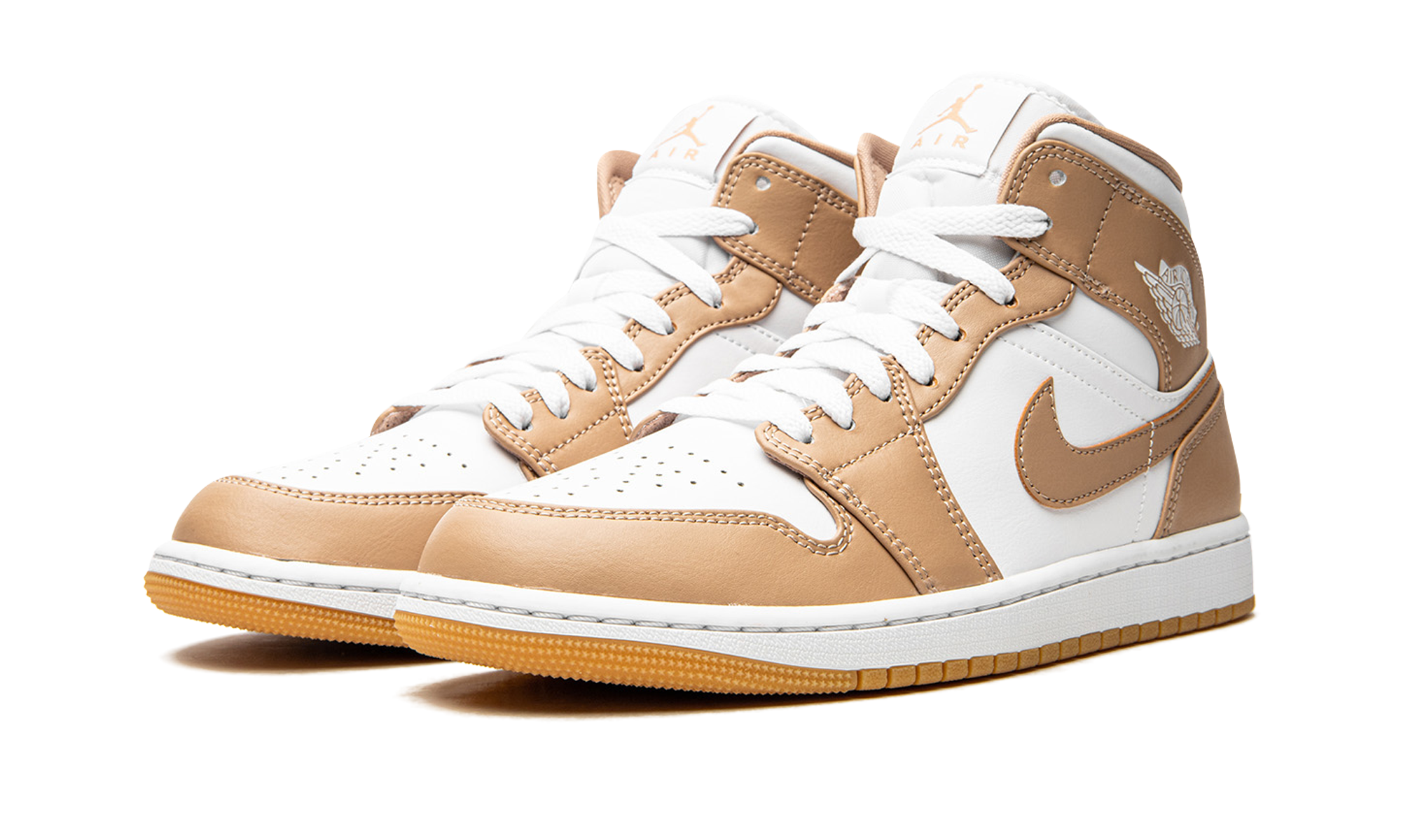 Air Jordan 1 Mid Tan / Gum 554724 271