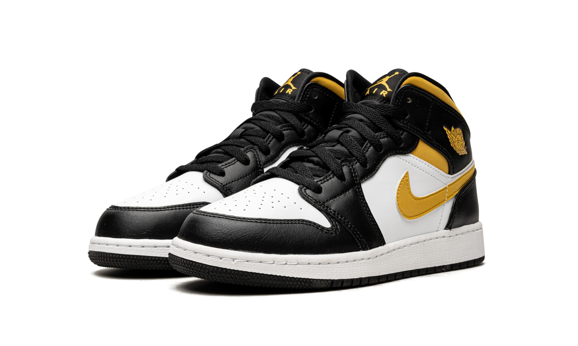 Air Jordan 1 Mid GS Pollen / Black / White 554725 177