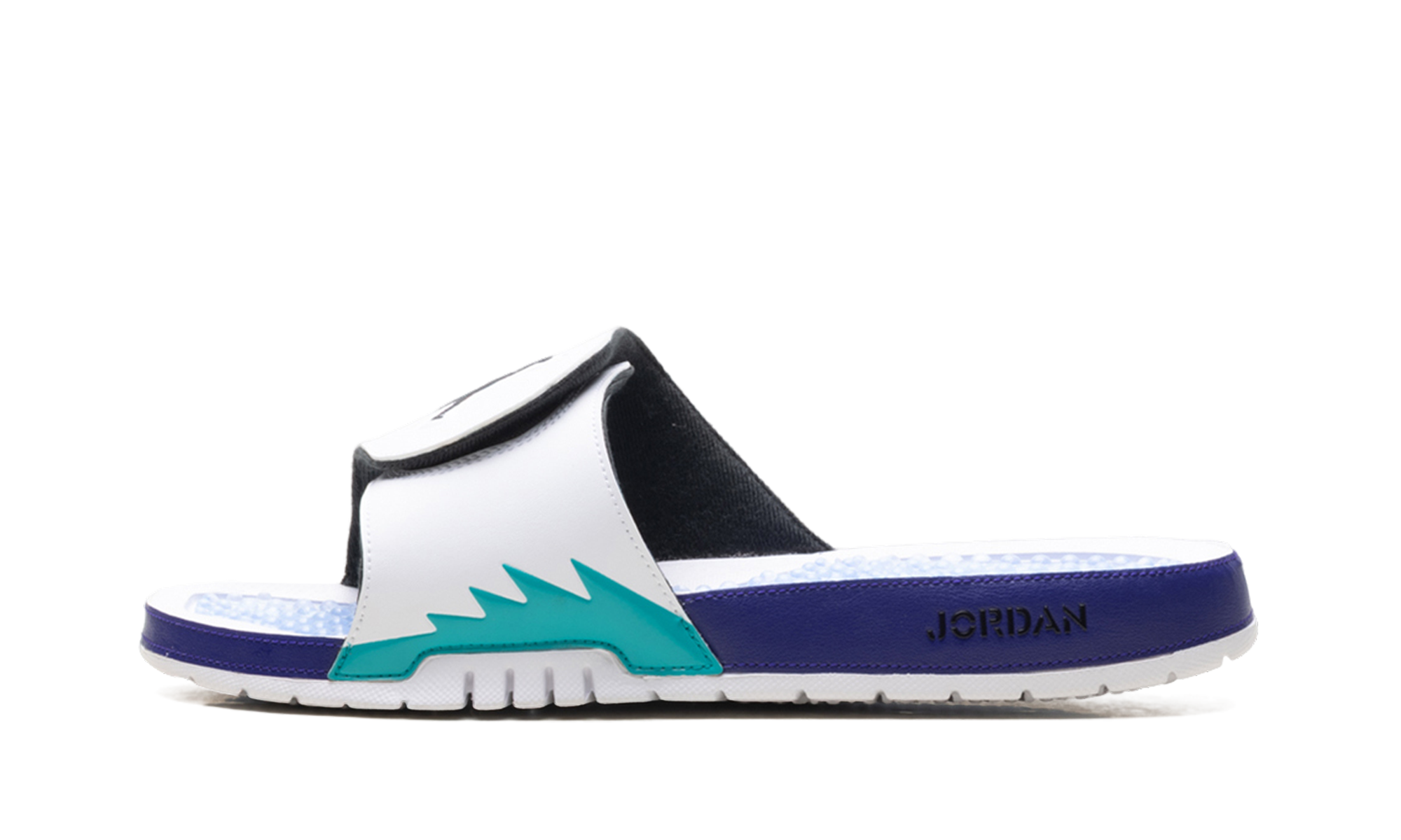 Jordan Hydro 5 Retro Slide White New Emerald Grape Ice Black 555501 103