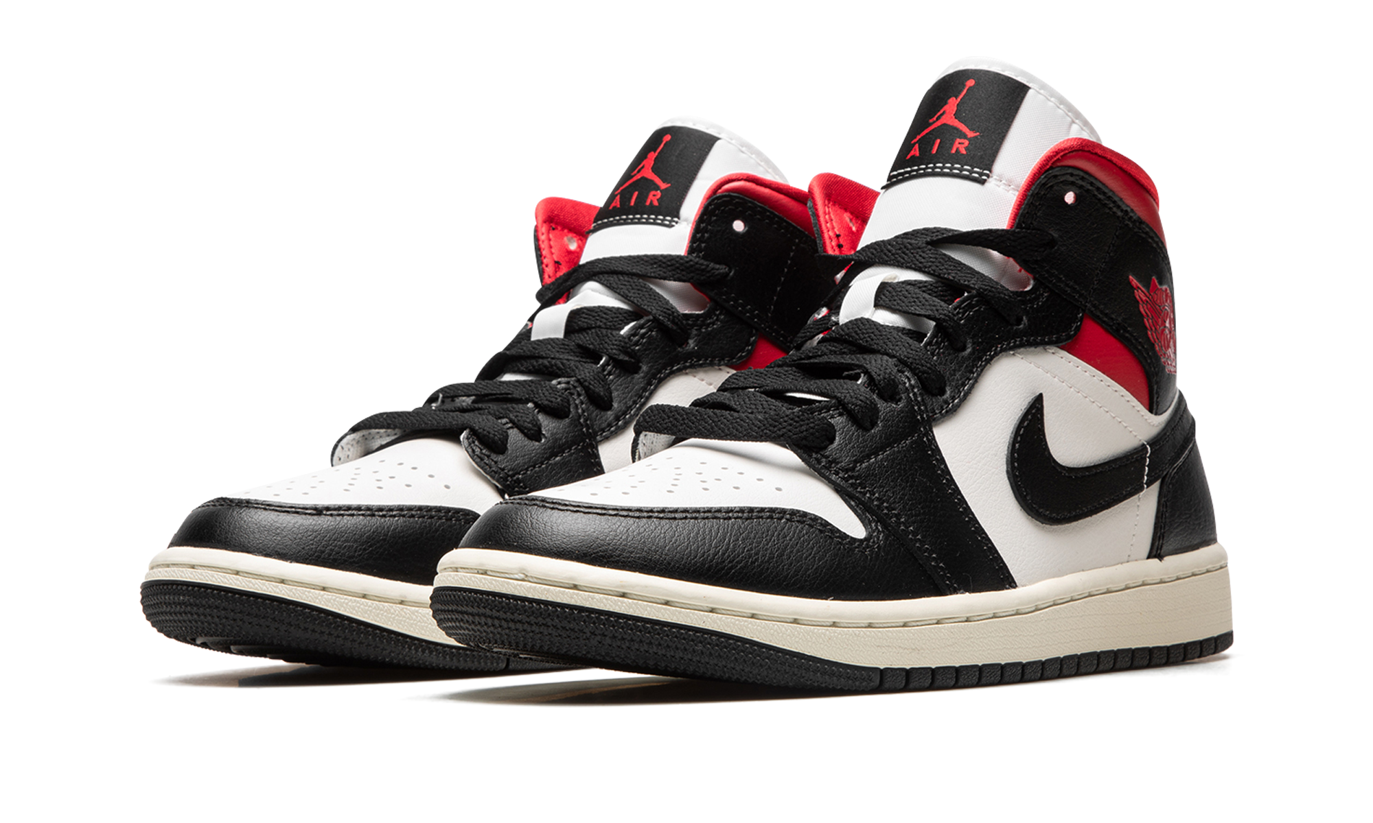 AIR JORDAN 1 MID WMNS Black / Gym Red / Sail BQ6472 061