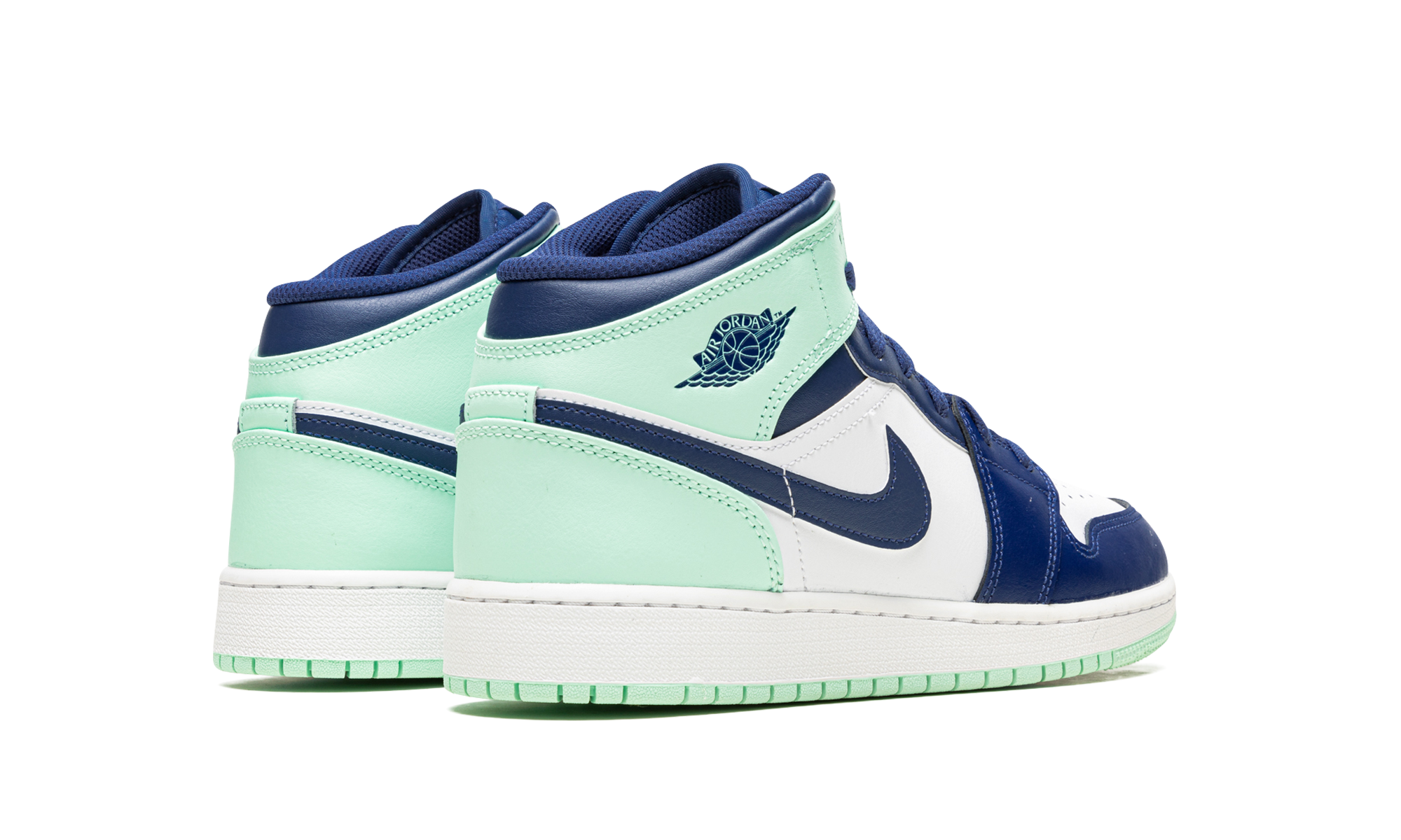 Air Jordan 1 Mid GS Blue Mint 554725 413