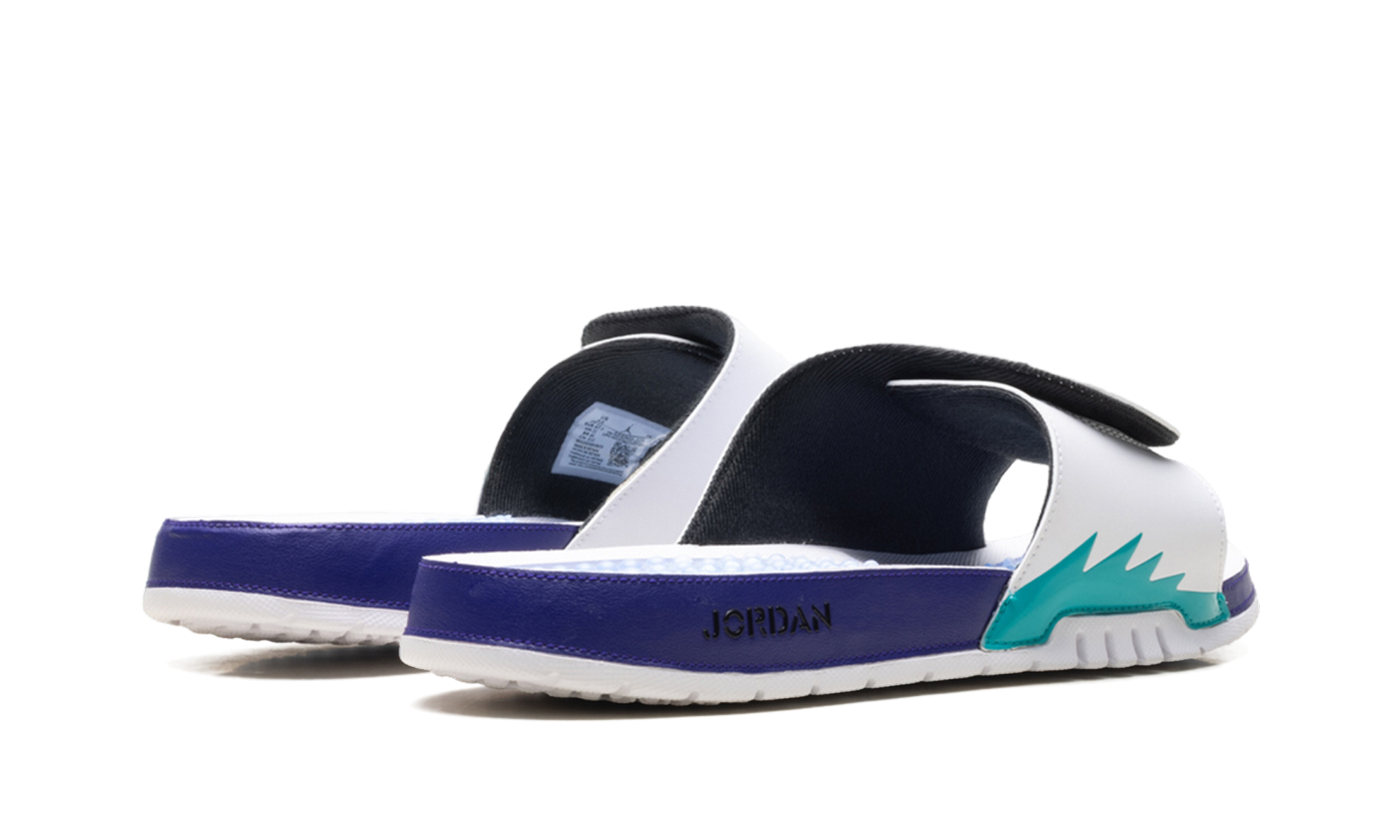 Jordan Hydro 5 Retro Slide White New Emerald Grape Ice Black 555501 103