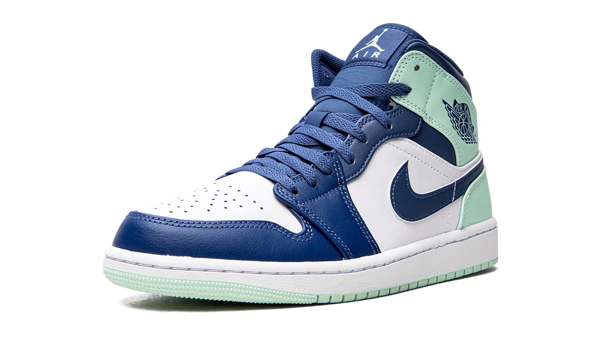 Air Jordan 1 Mid Blue Mint 554724 413