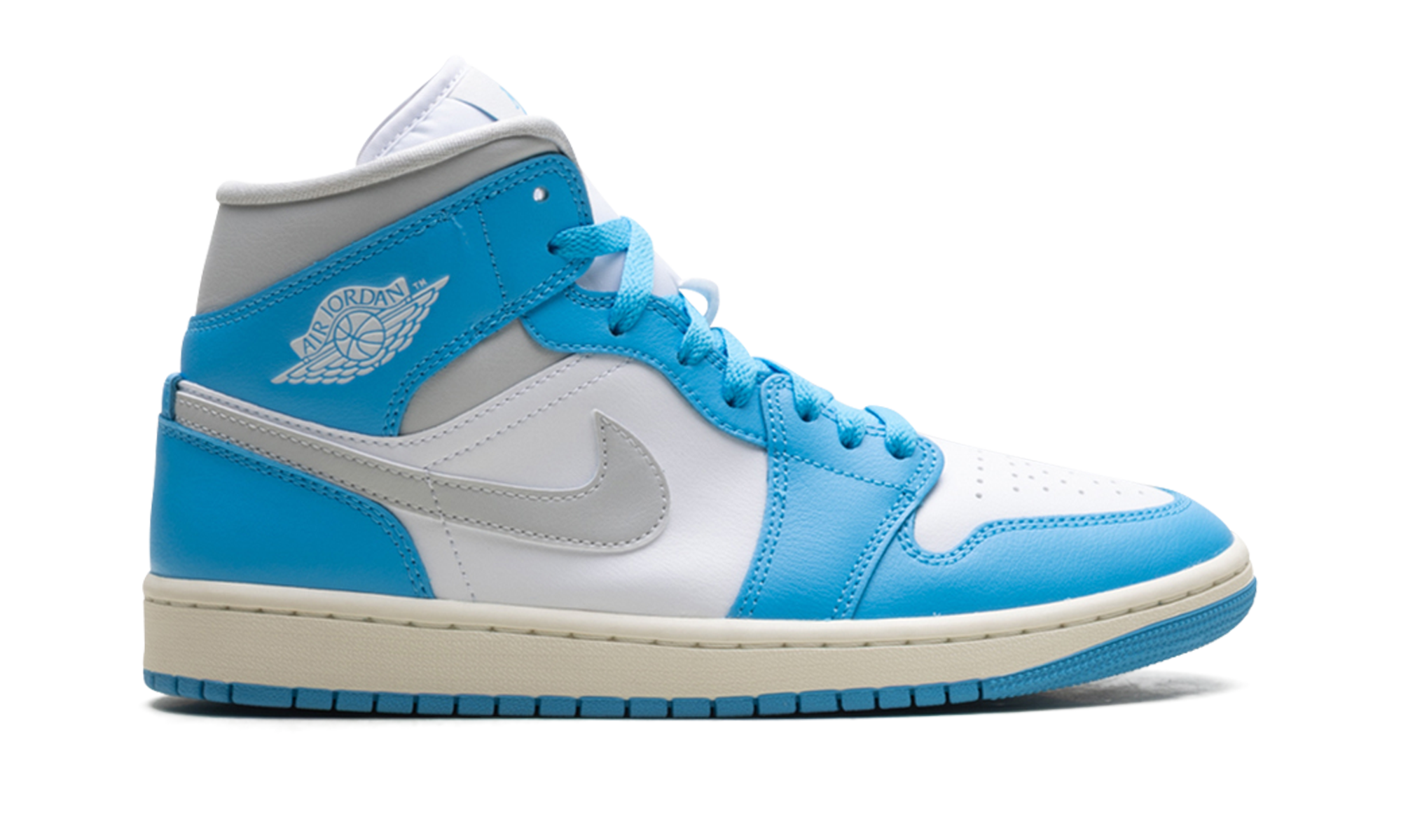 Jordan 1 Mid WMNS Dark Powder Blue White Sail Neutral Grey BQ6472 400