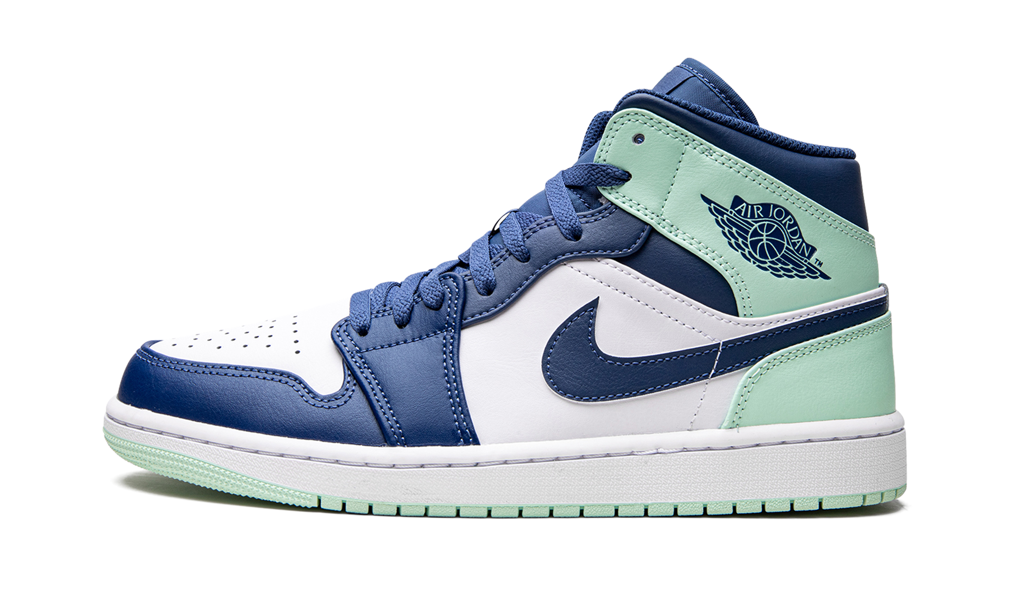 Air Jordan 1 Mid Blue Mint 554724 413
