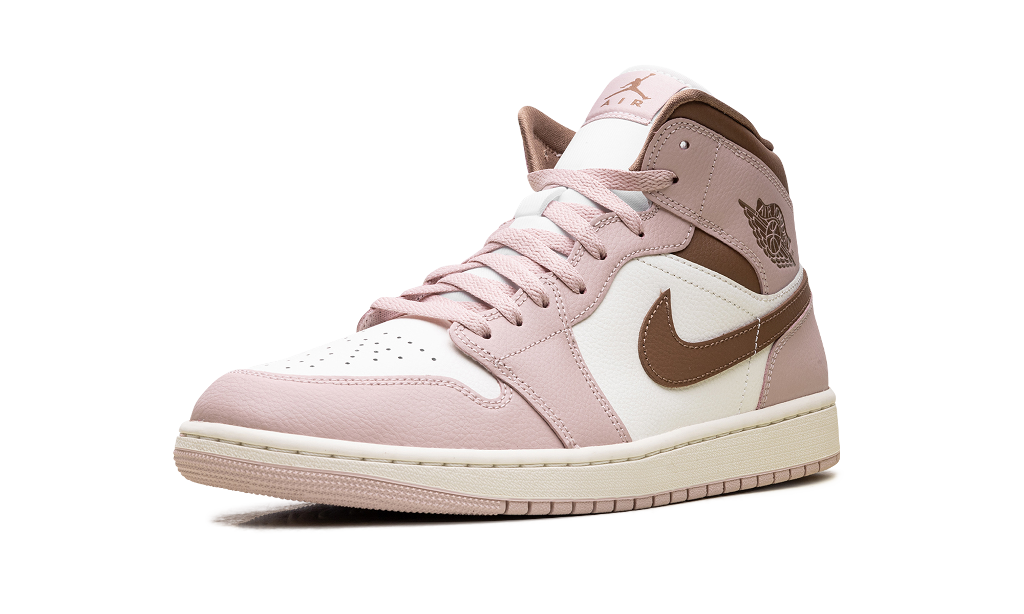 Jordan 1 Mid WMNS Pink Oxford Brown BQ6472 620