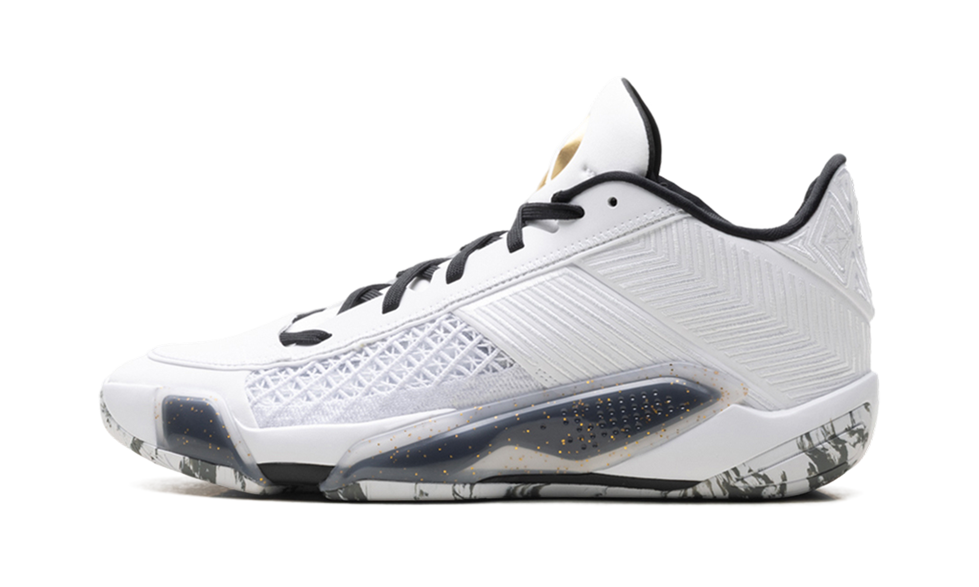 Jordan 38 Low White Metallic Gold Black FD2326 107