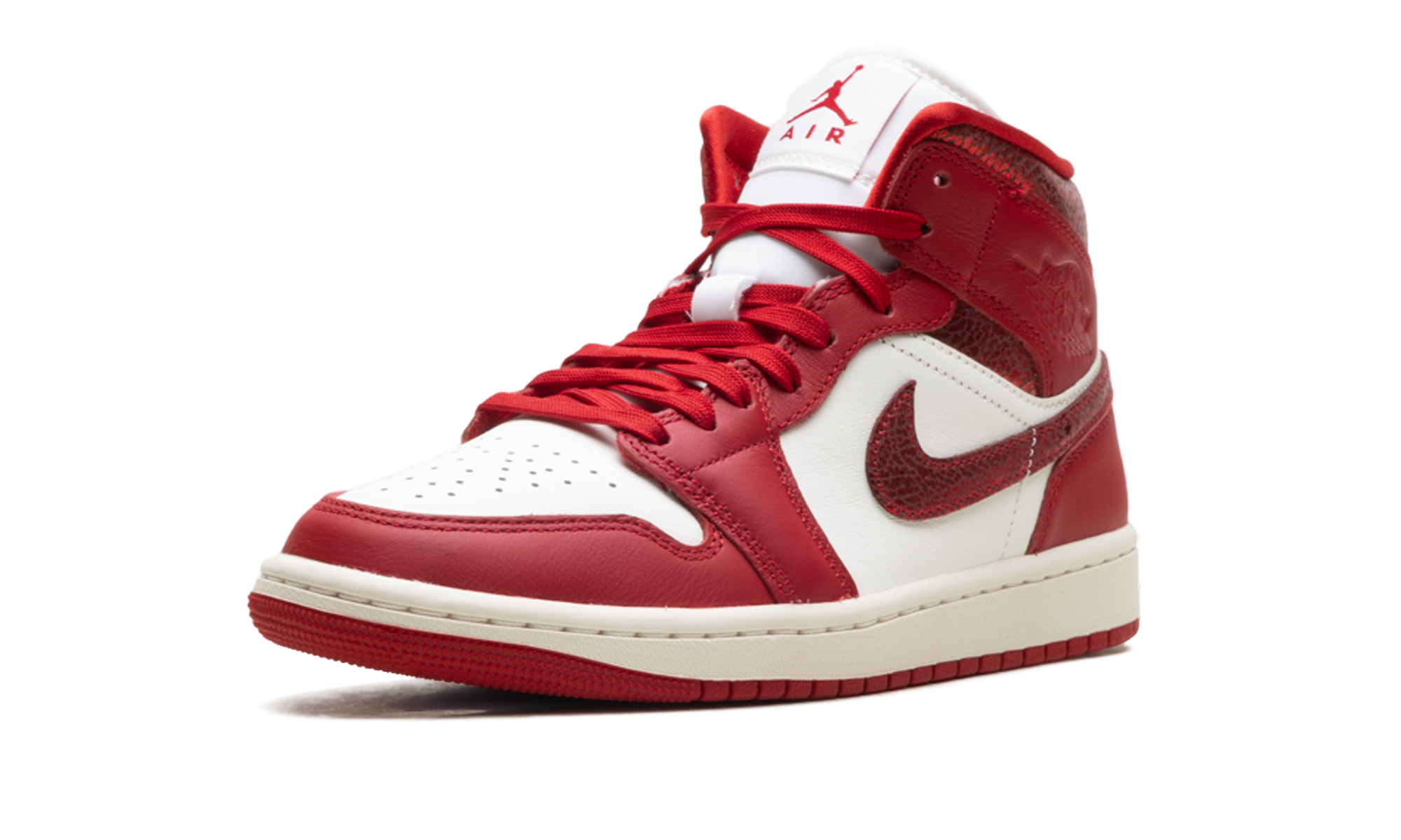 Air Jordan 1 Mid WMNS Red Cracked Leather HJ9337 106