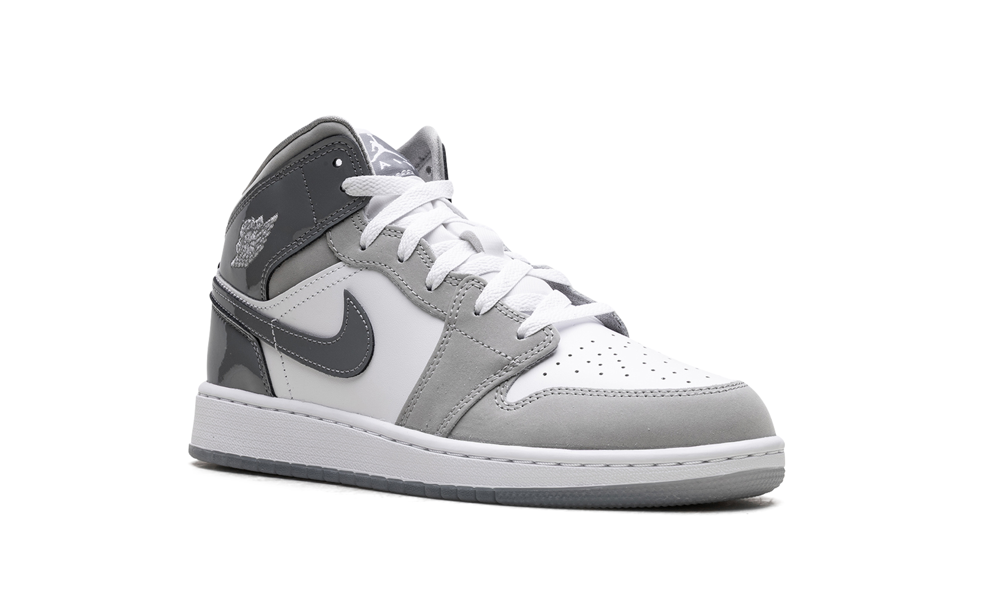 Jordan 1 Mid GS White Medium Cool Grey HF3193 100