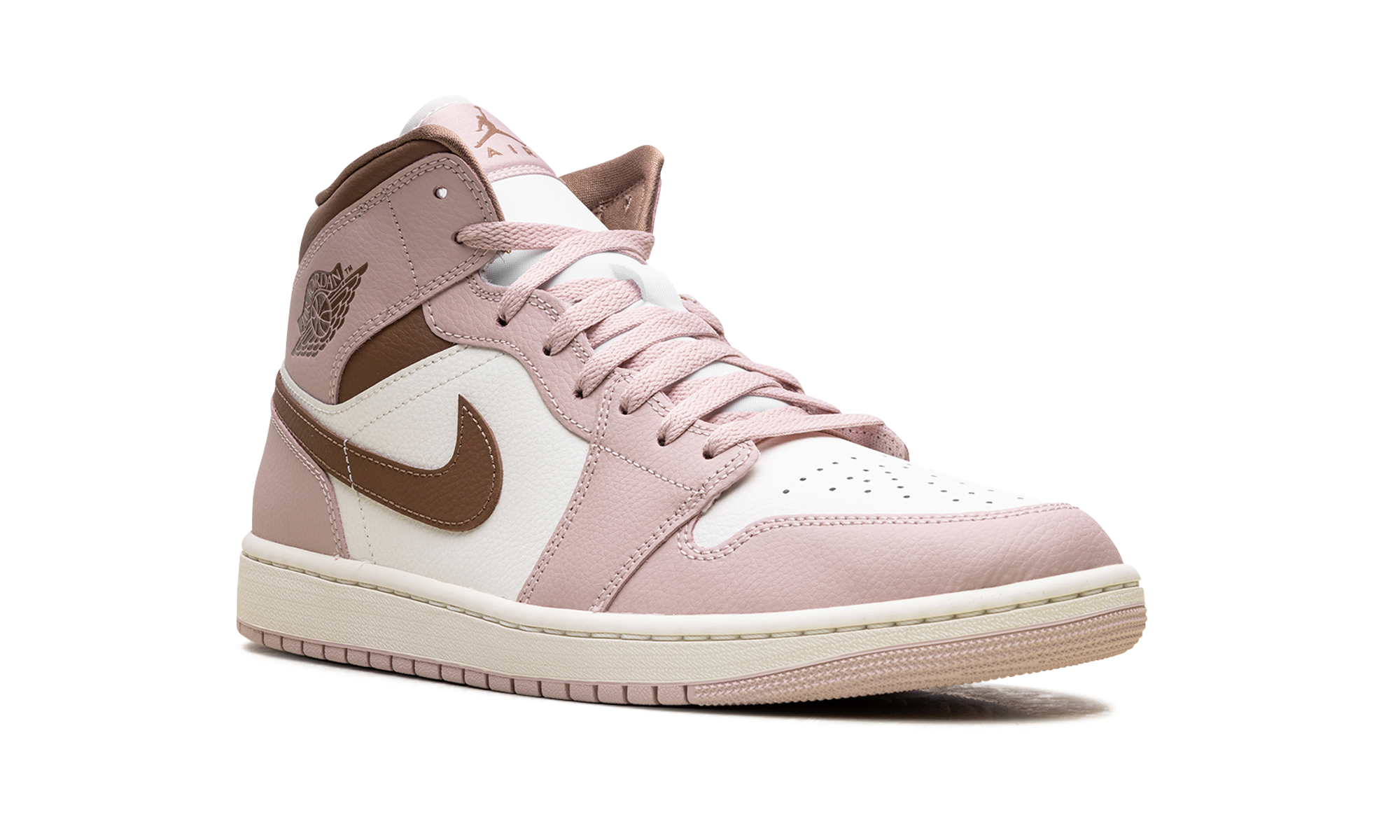 Jordan 1 Mid WMNS Pink Oxford Brown BQ6472 620
